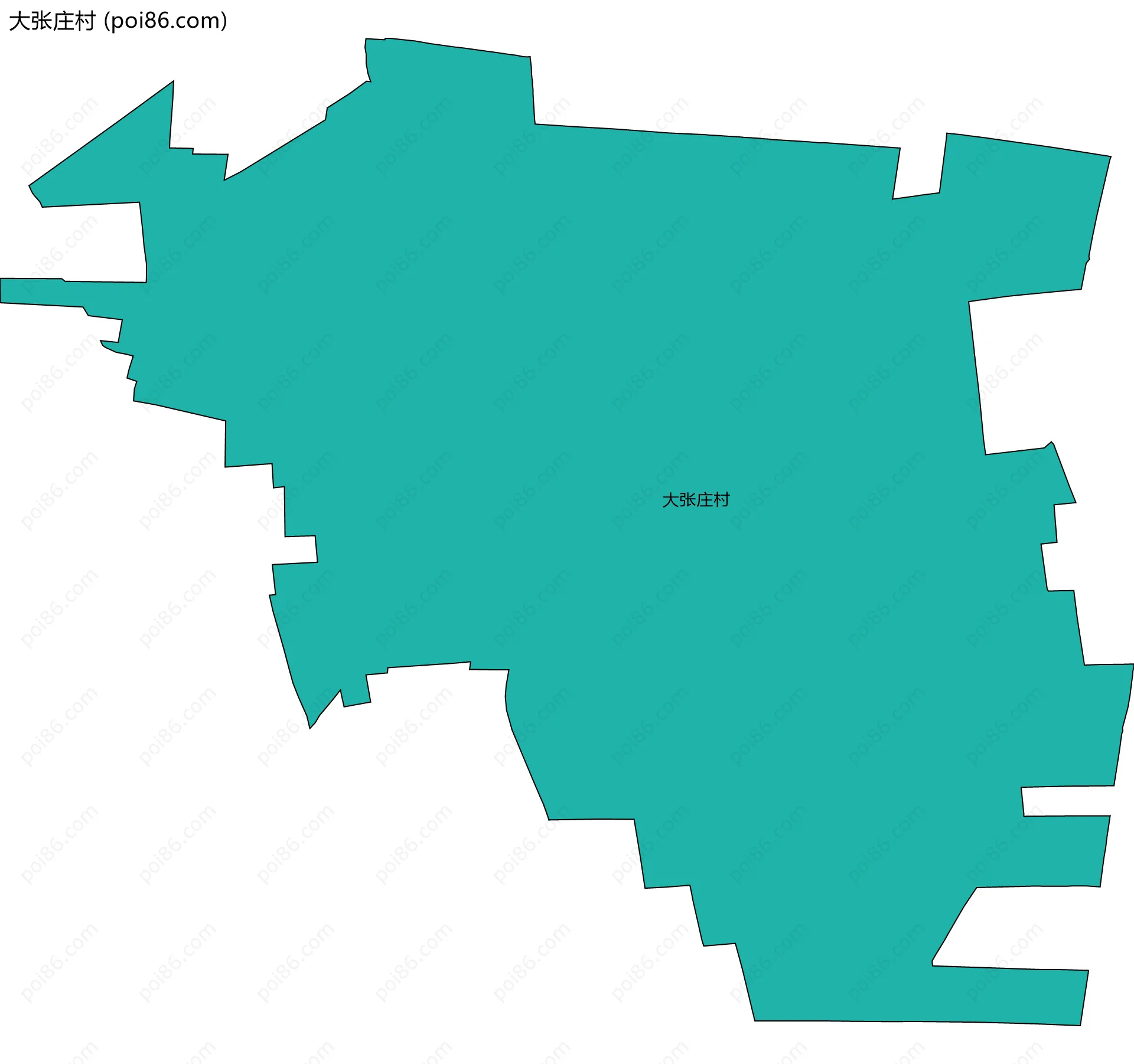 大张庄村边界地图