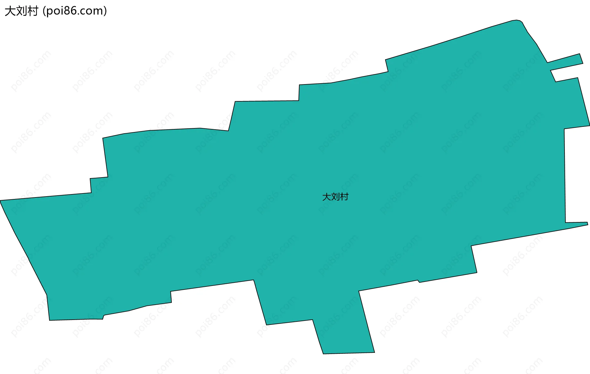 大刘村边界地图
