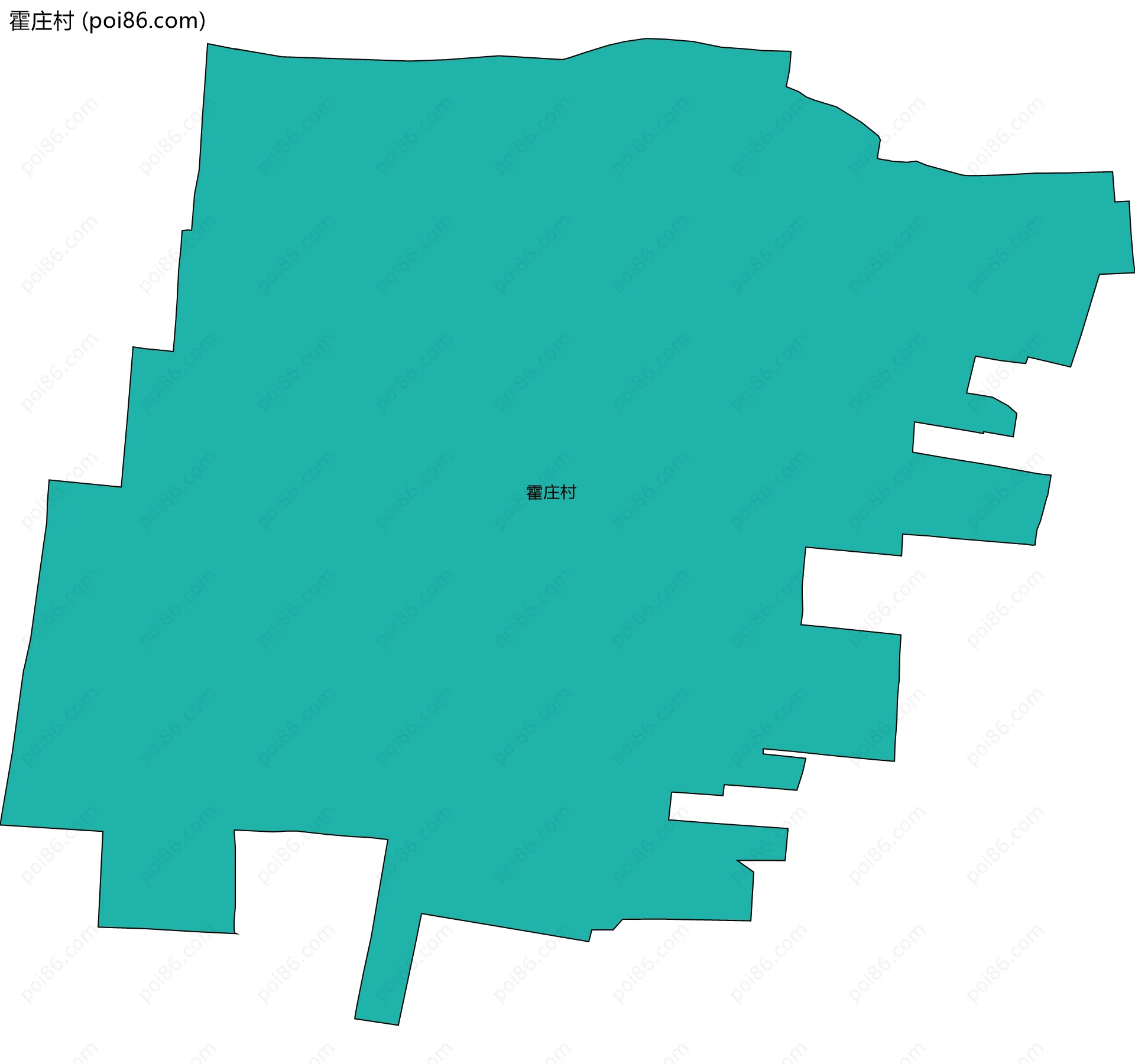 霍庄村边界地图