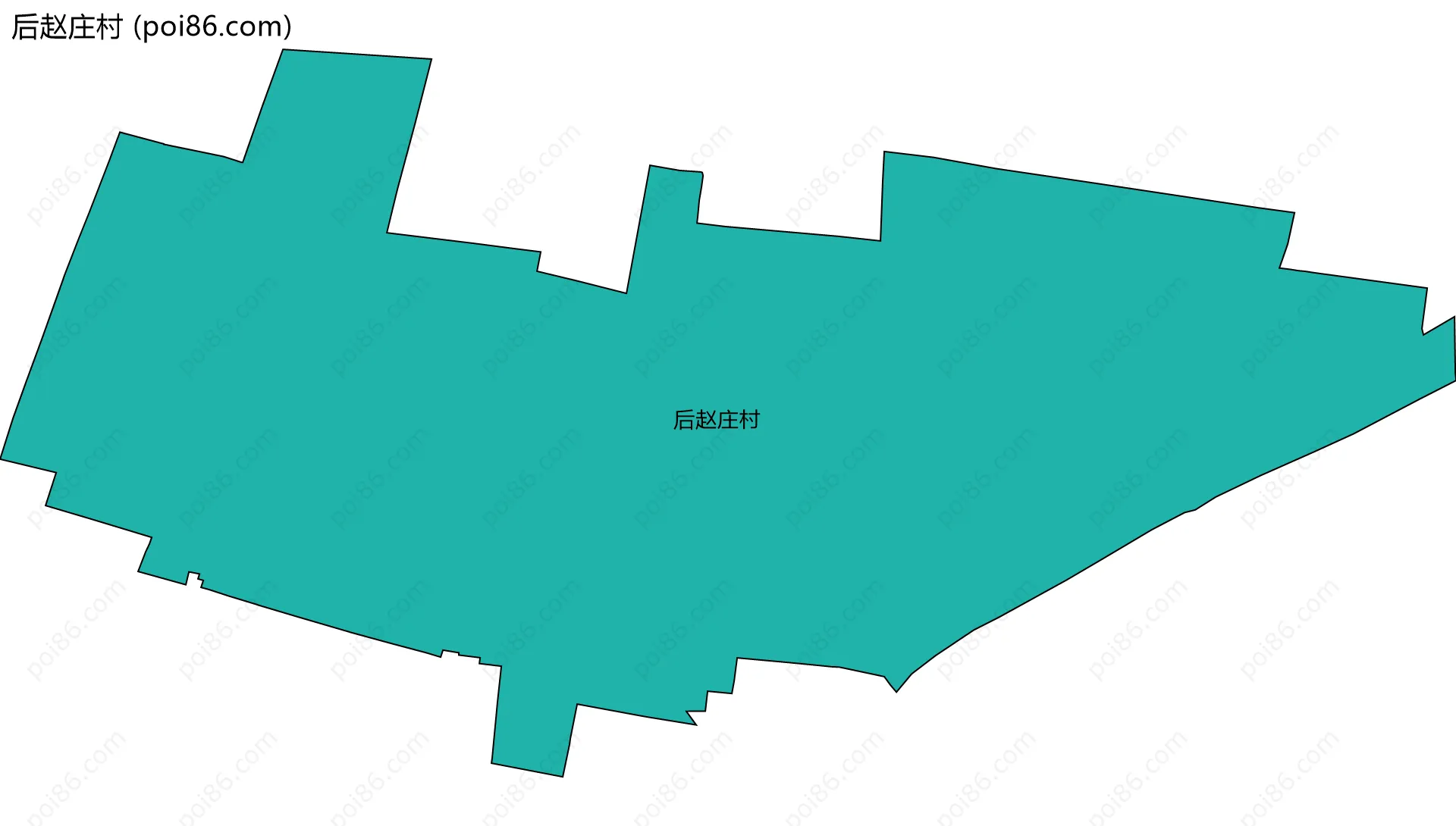 后赵庄村边界地图