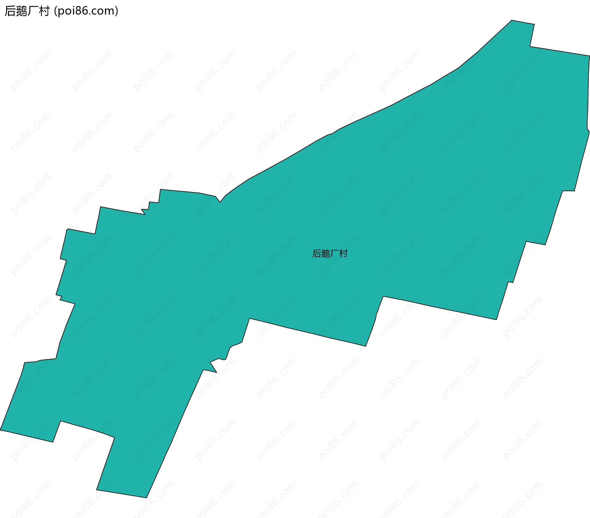 后鹅厂村边界地图