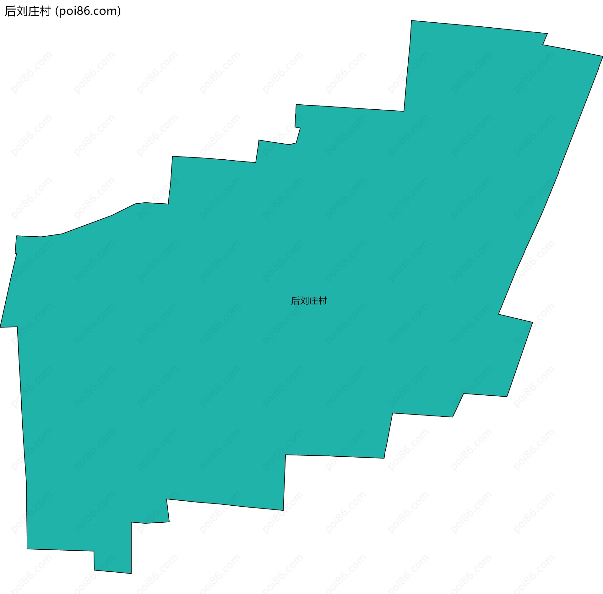 后刘庄村边界地图