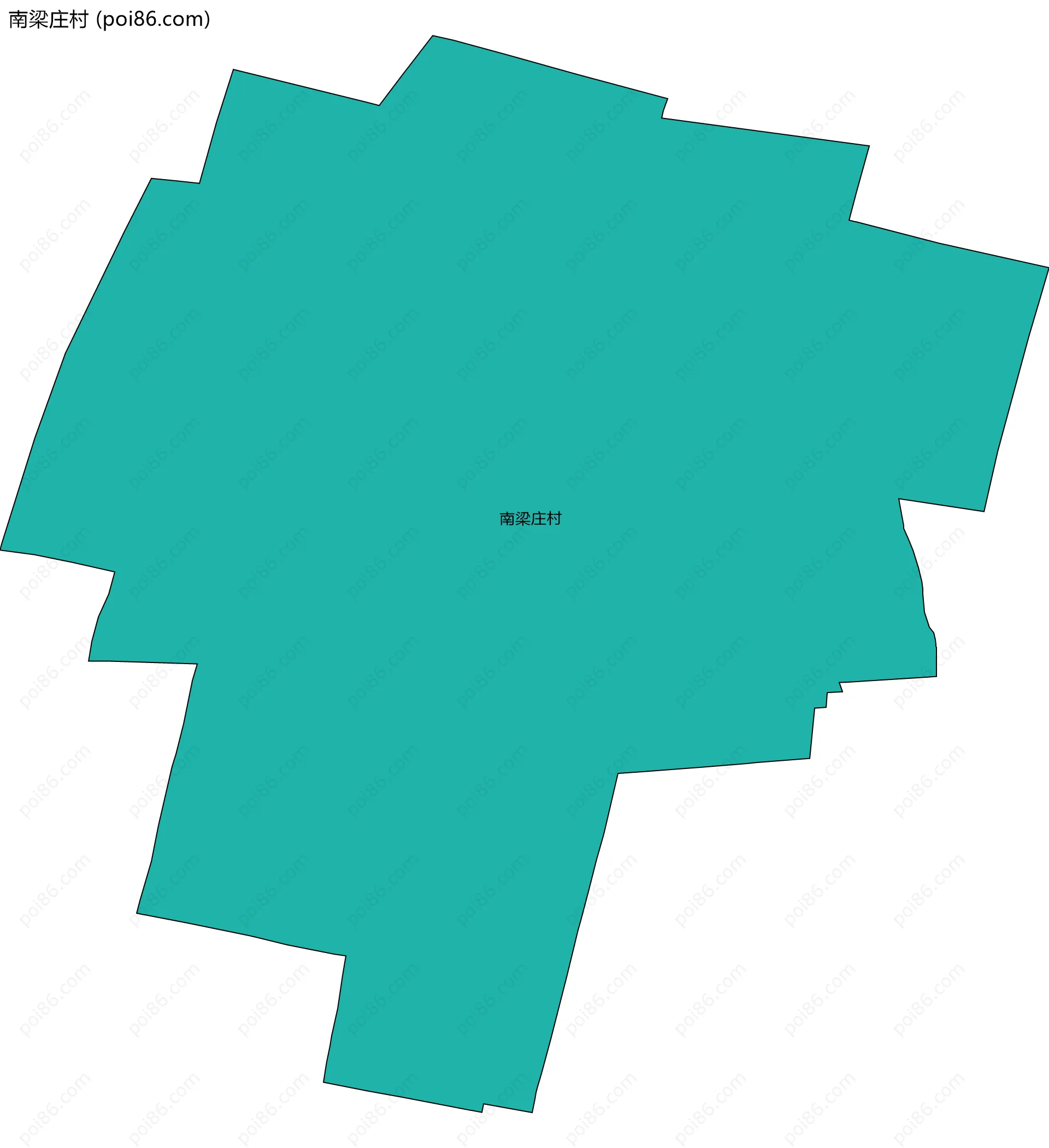 南梁庄村边界地图