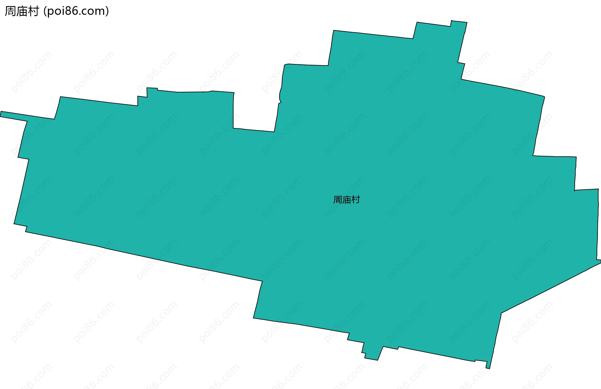 周庙村边界地图
