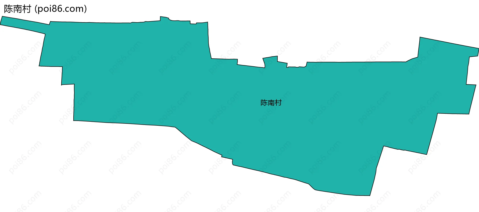 陈南村边界地图
