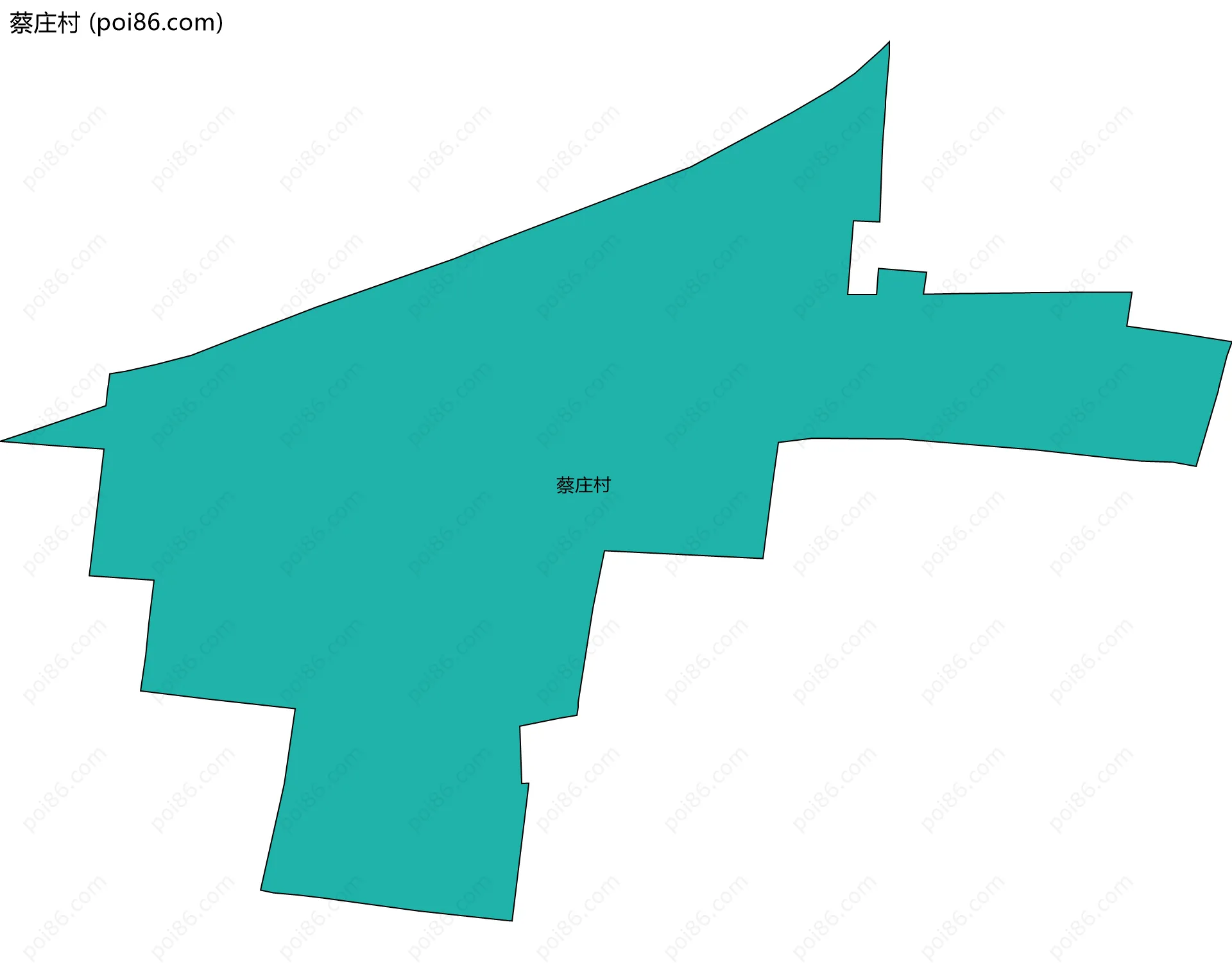 蔡庄村边界地图