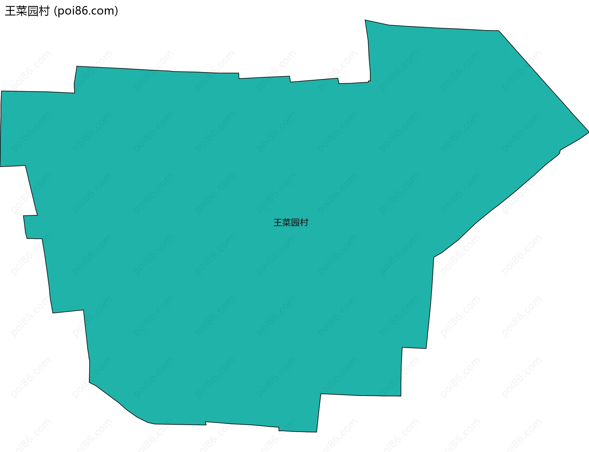 王菜园村边界地图