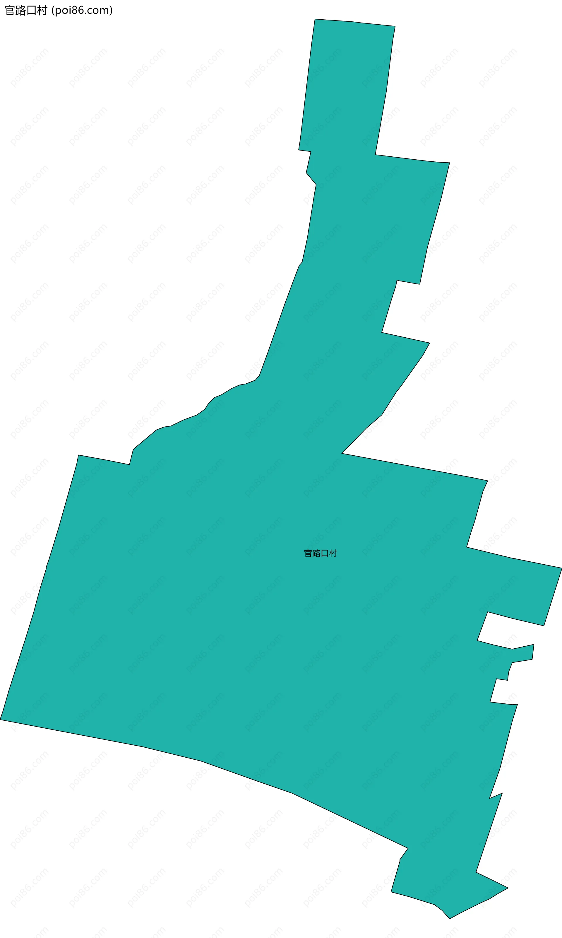 官路口村边界地图