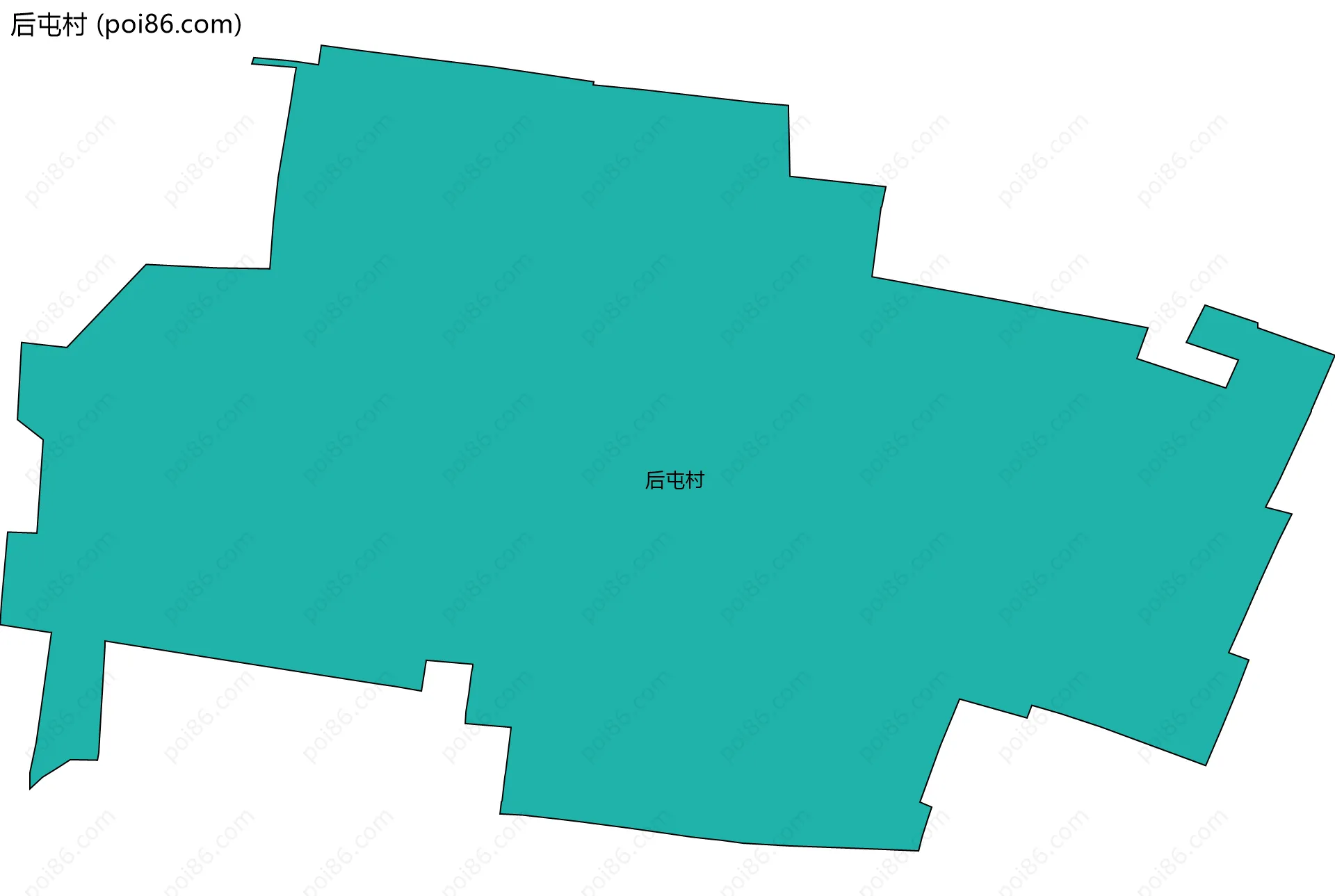后屯村边界地图