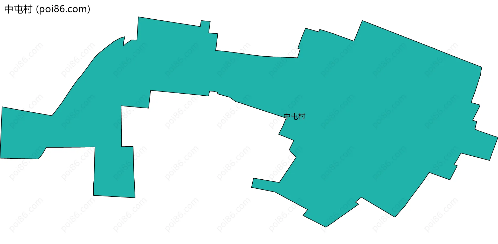 中屯村边界地图