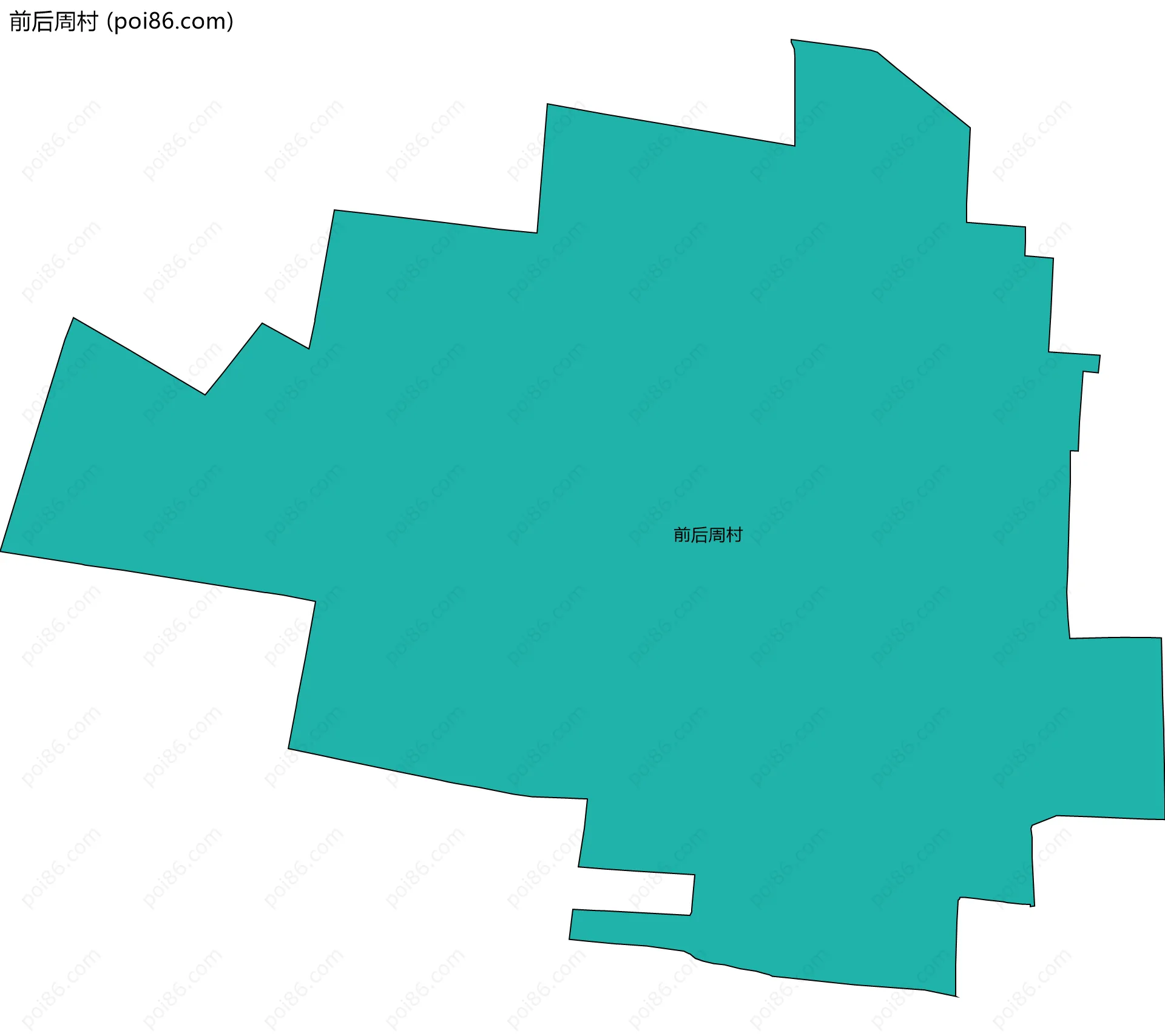 前后周村边界地图