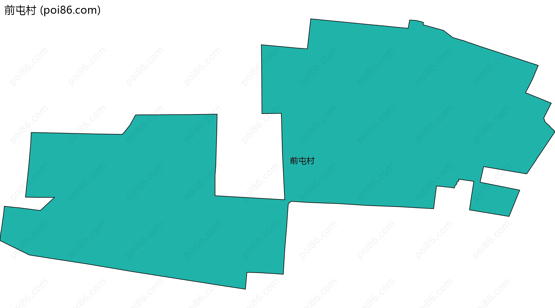 前屯村边界地图