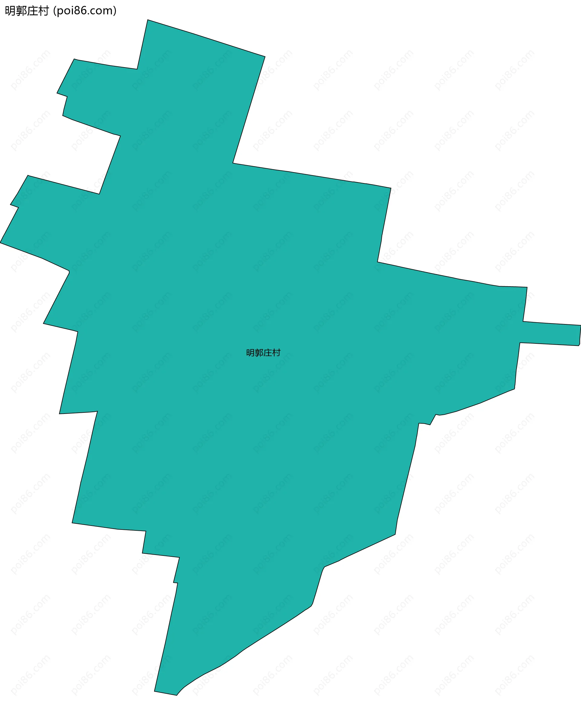 明郭庄村边界地图