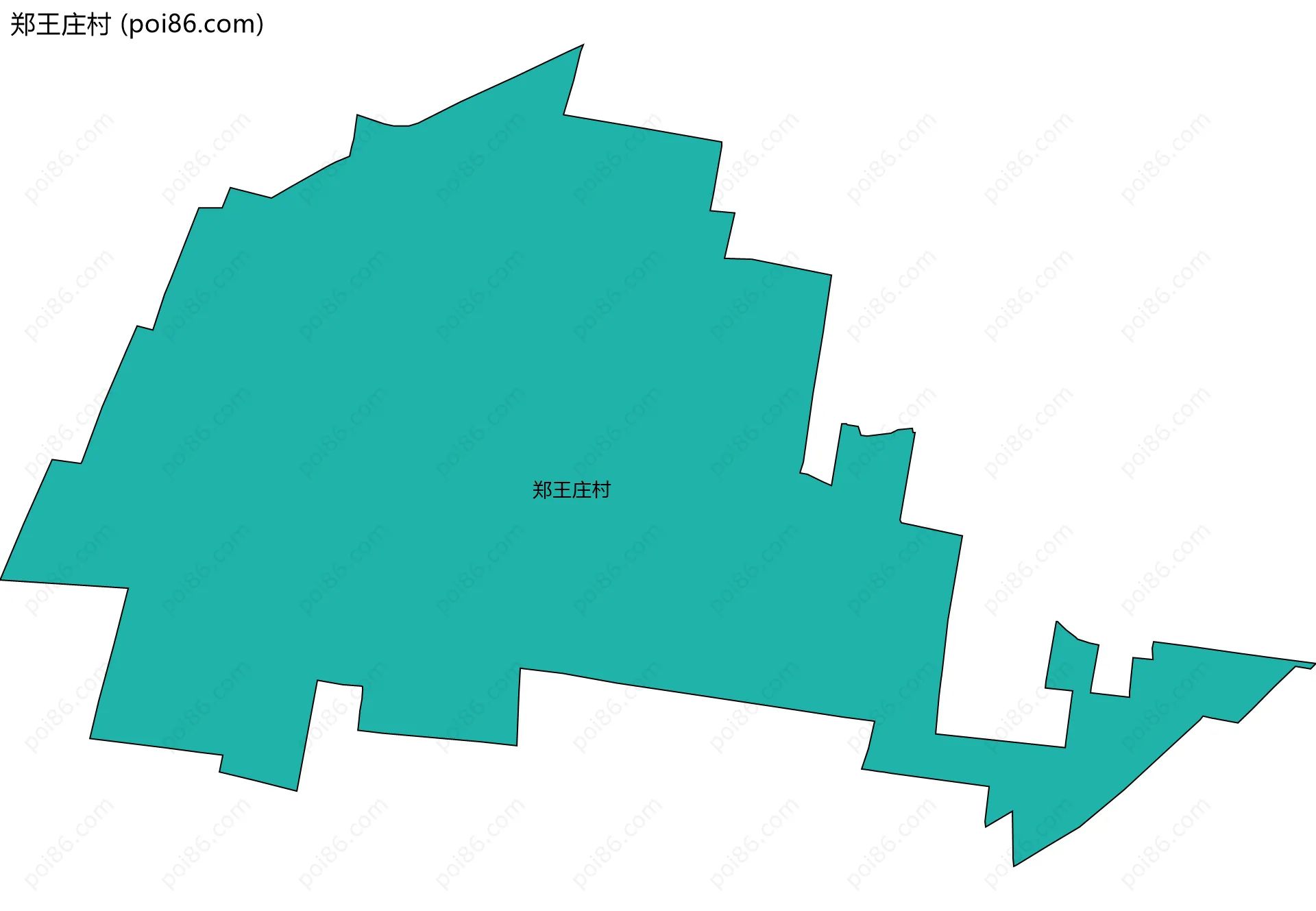 郑王庄村边界地图
