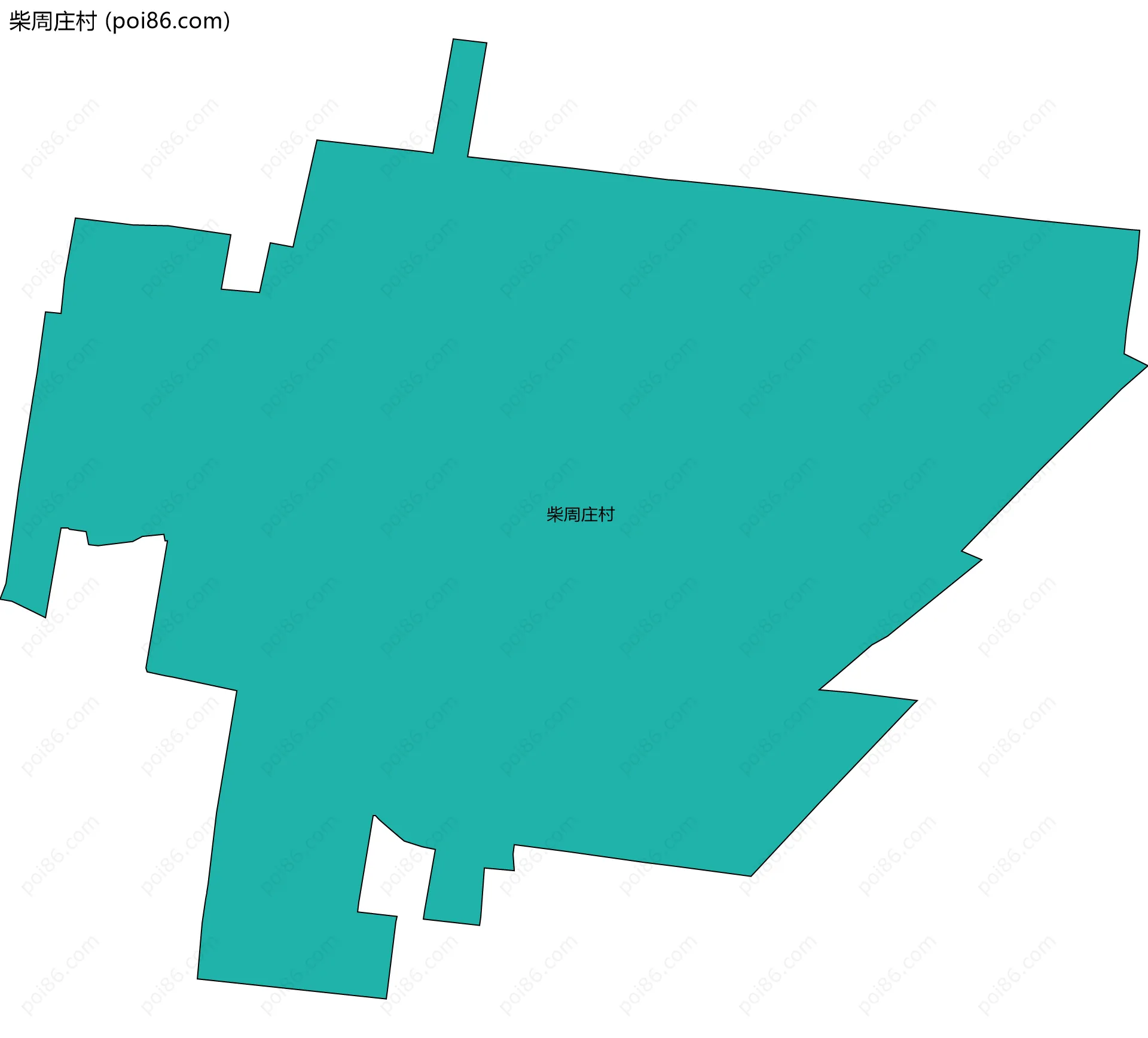 柴周庄村边界地图