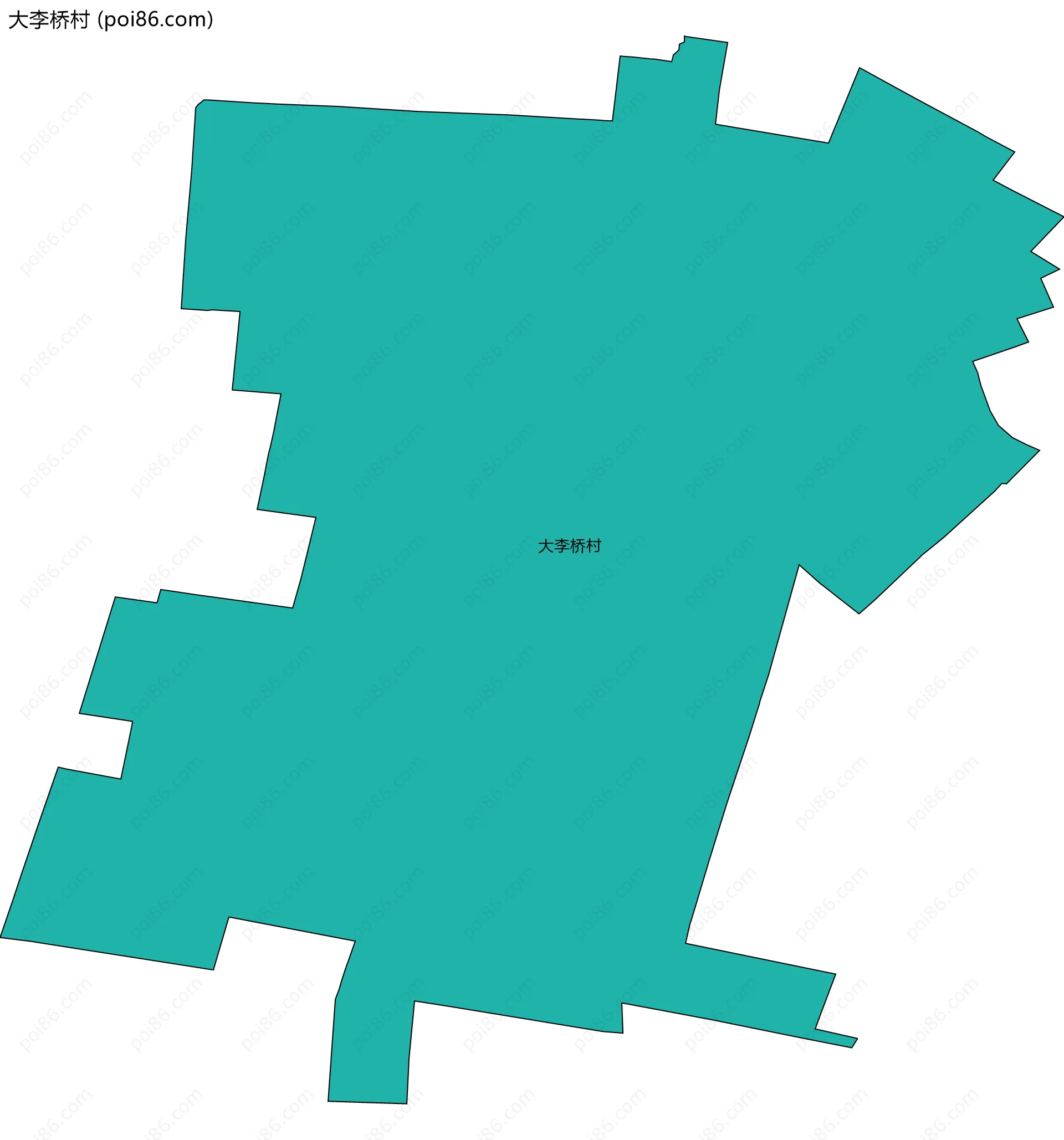 大李桥村边界地图