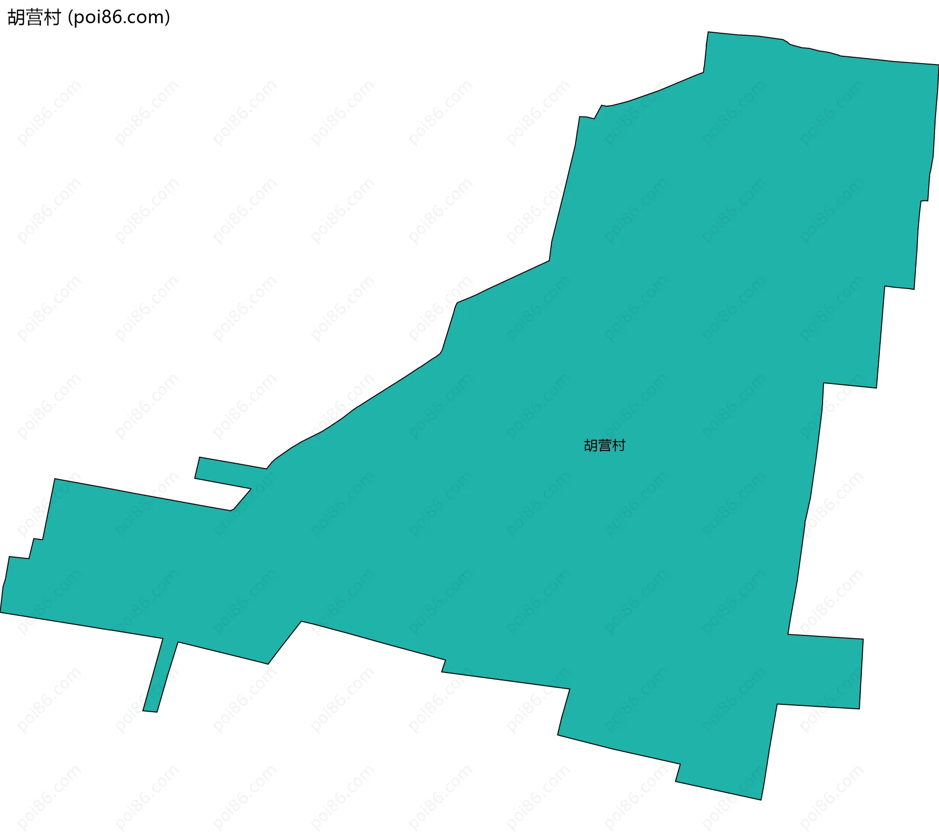 胡营村边界地图