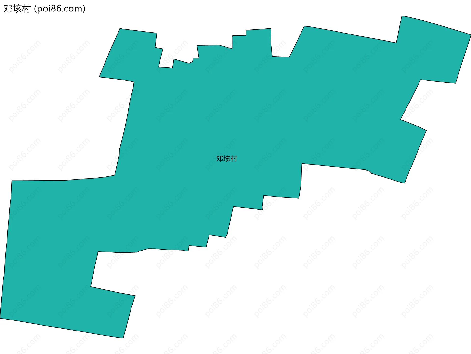 邓垓村边界地图