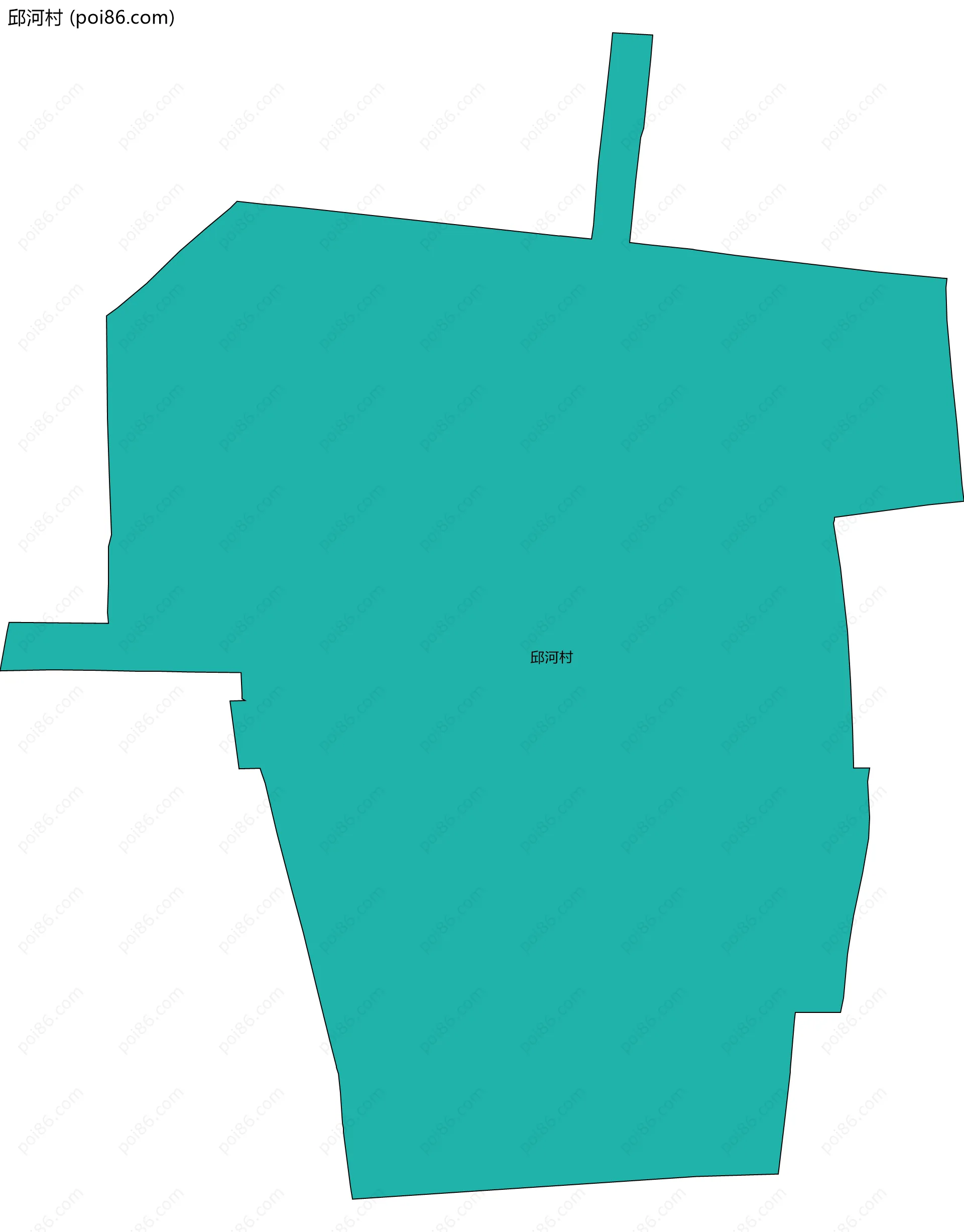 邱河村边界地图