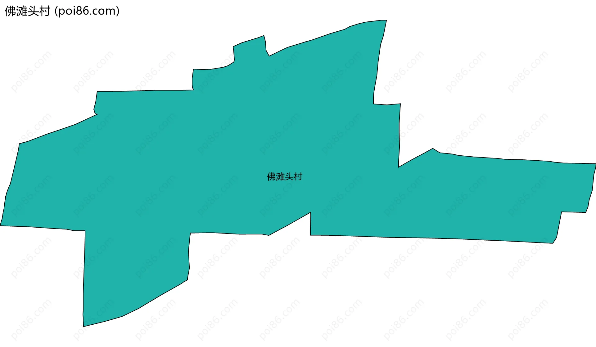 佛滩头村边界地图