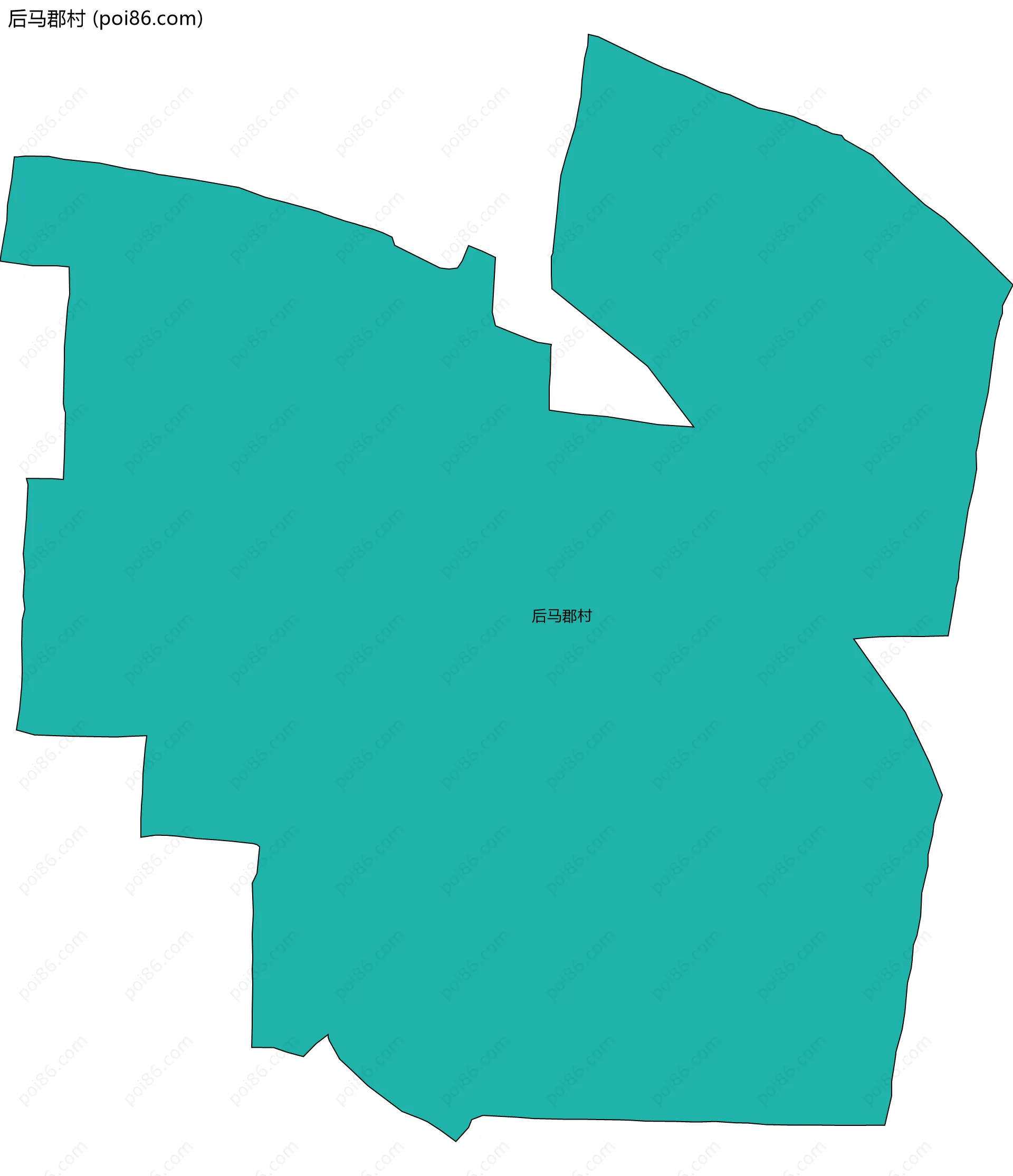 后马郡村边界地图