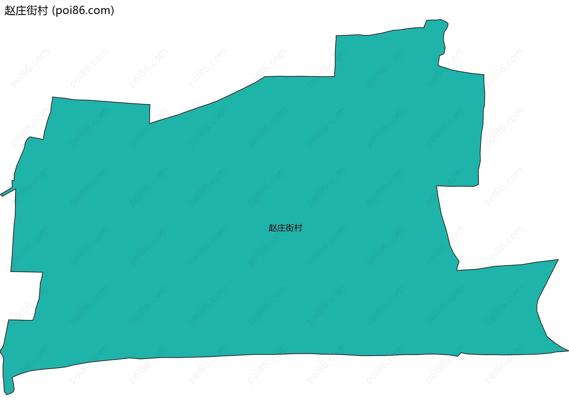 赵庄街村边界地图