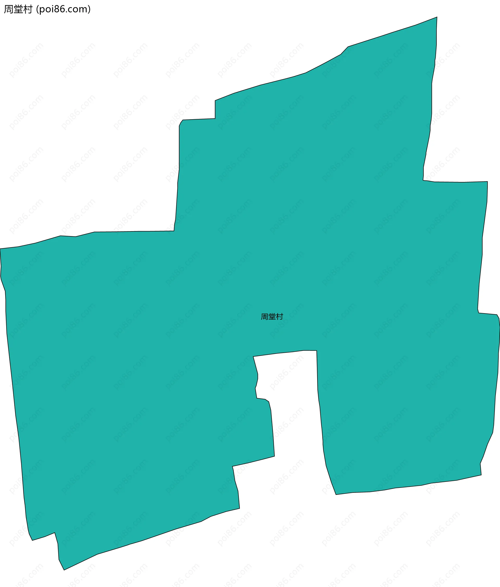 周堂村边界地图