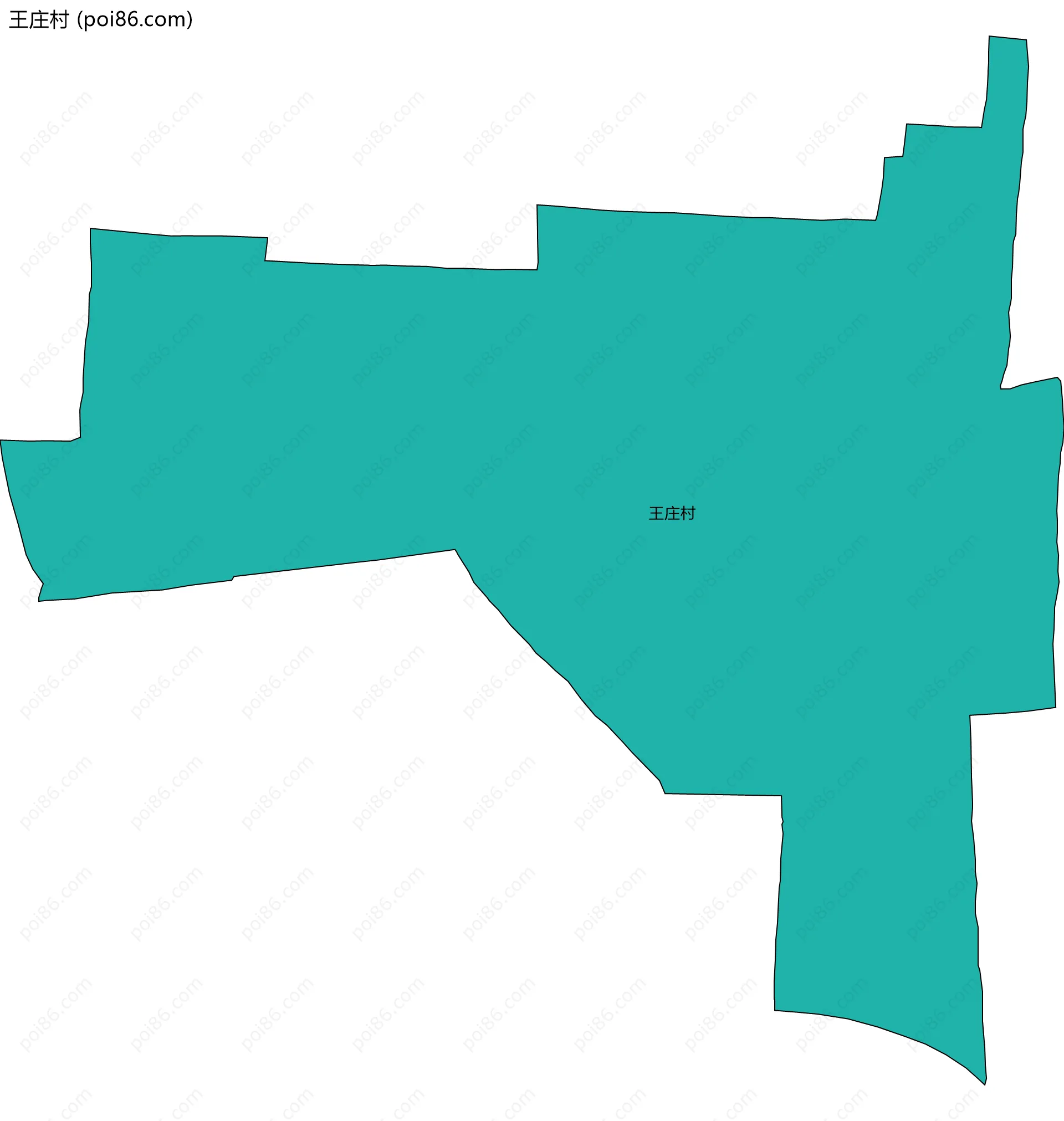 王庄村边界地图