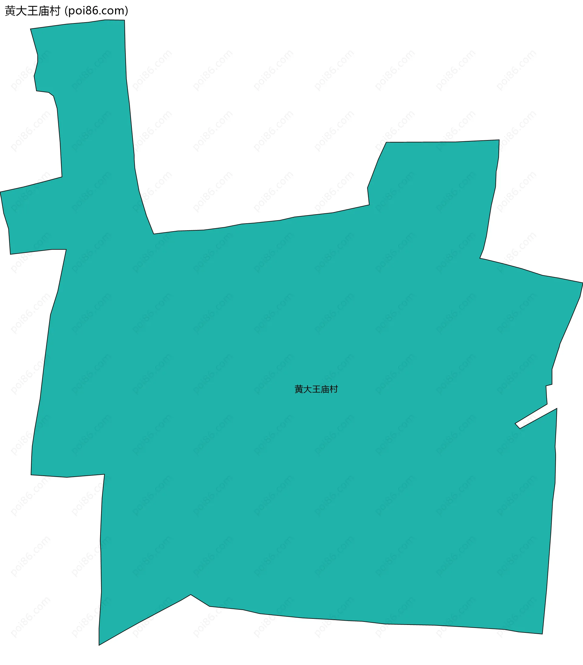 黄大王庙村边界地图
