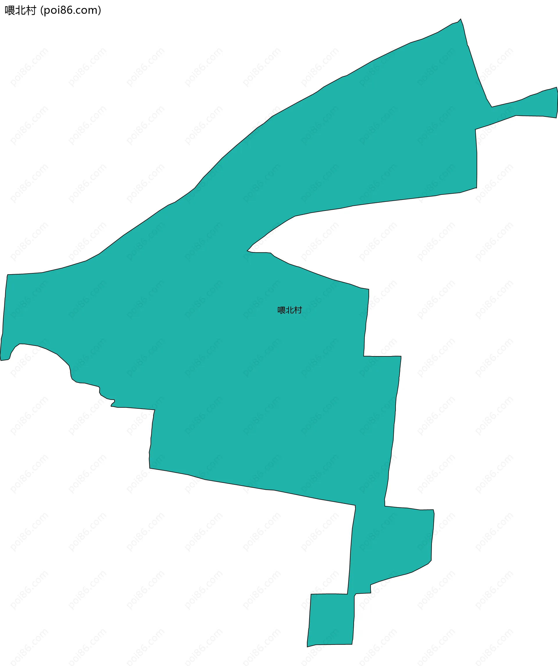 喂北村边界地图