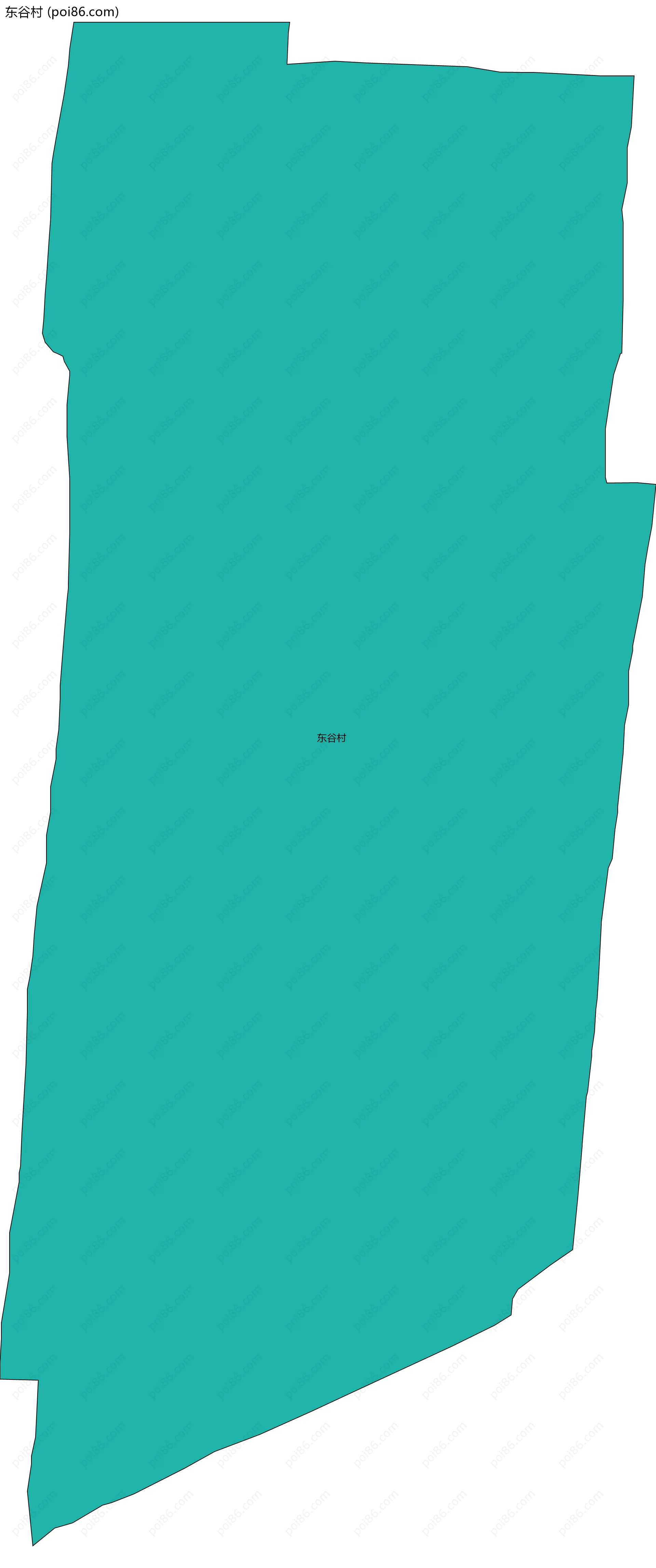 东谷村边界地图