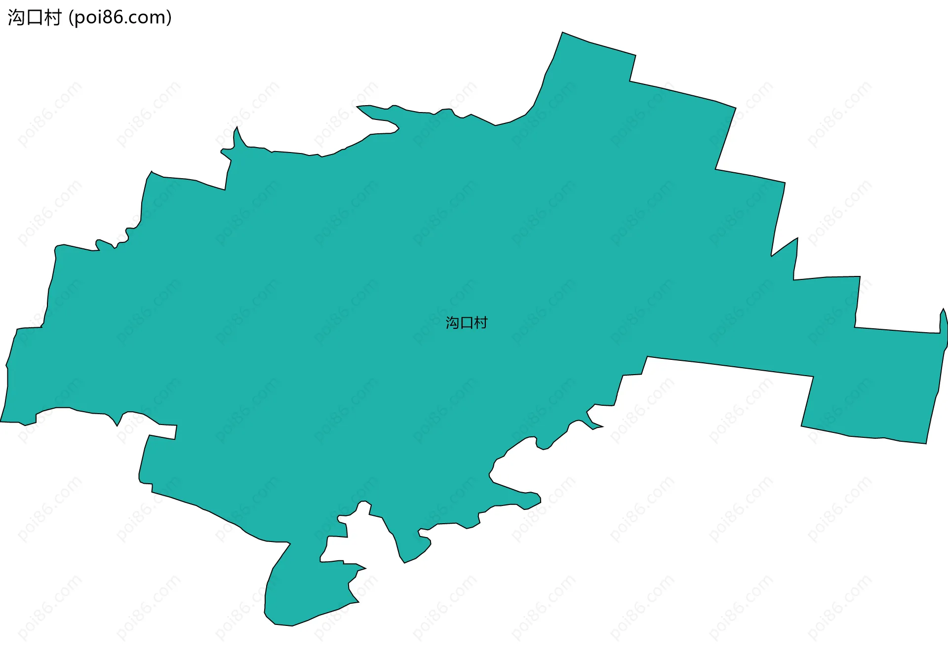 沟口村边界地图