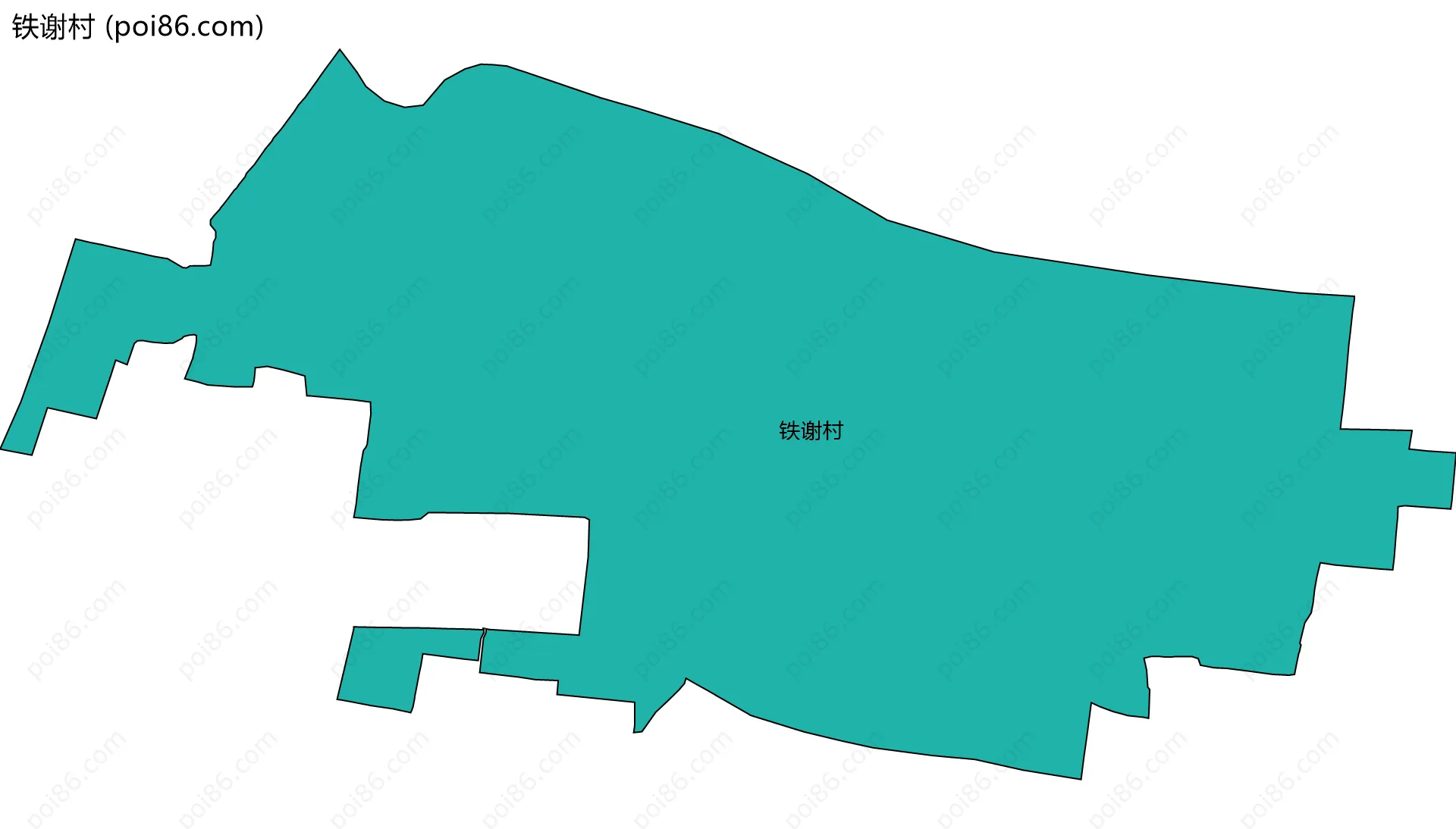 铁谢村边界地图