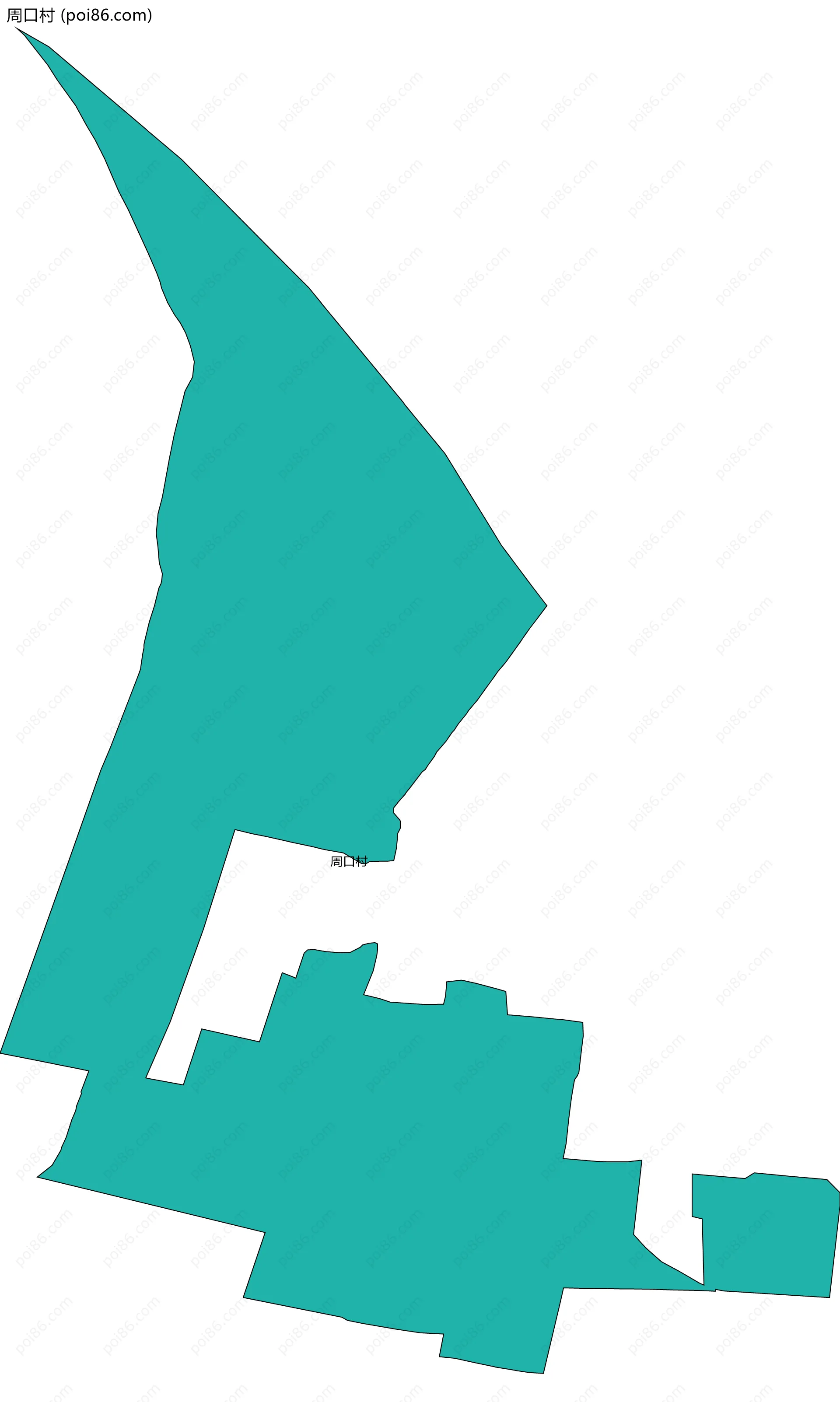 周口村边界地图