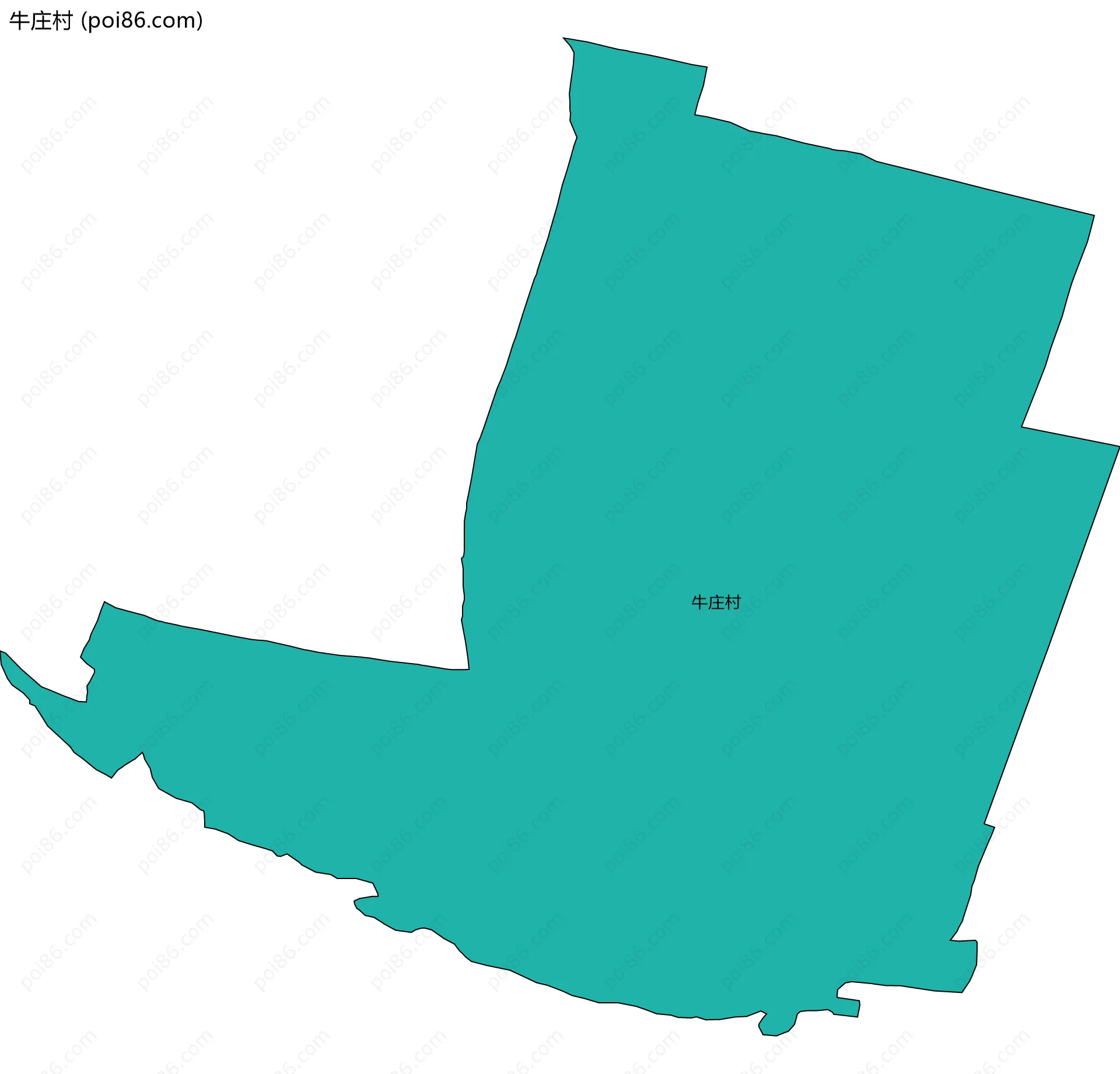 牛庄村边界地图