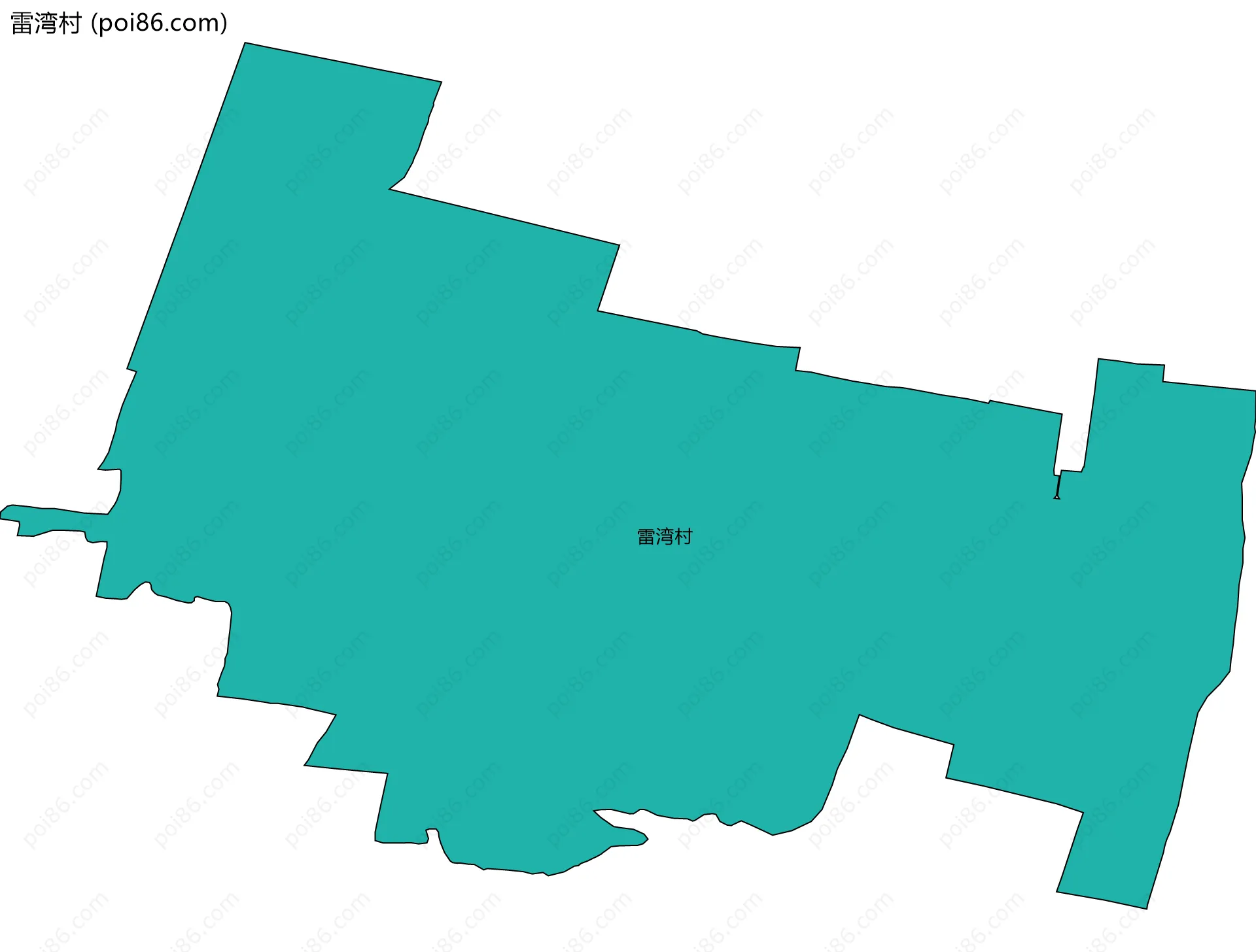 雷湾村边界地图