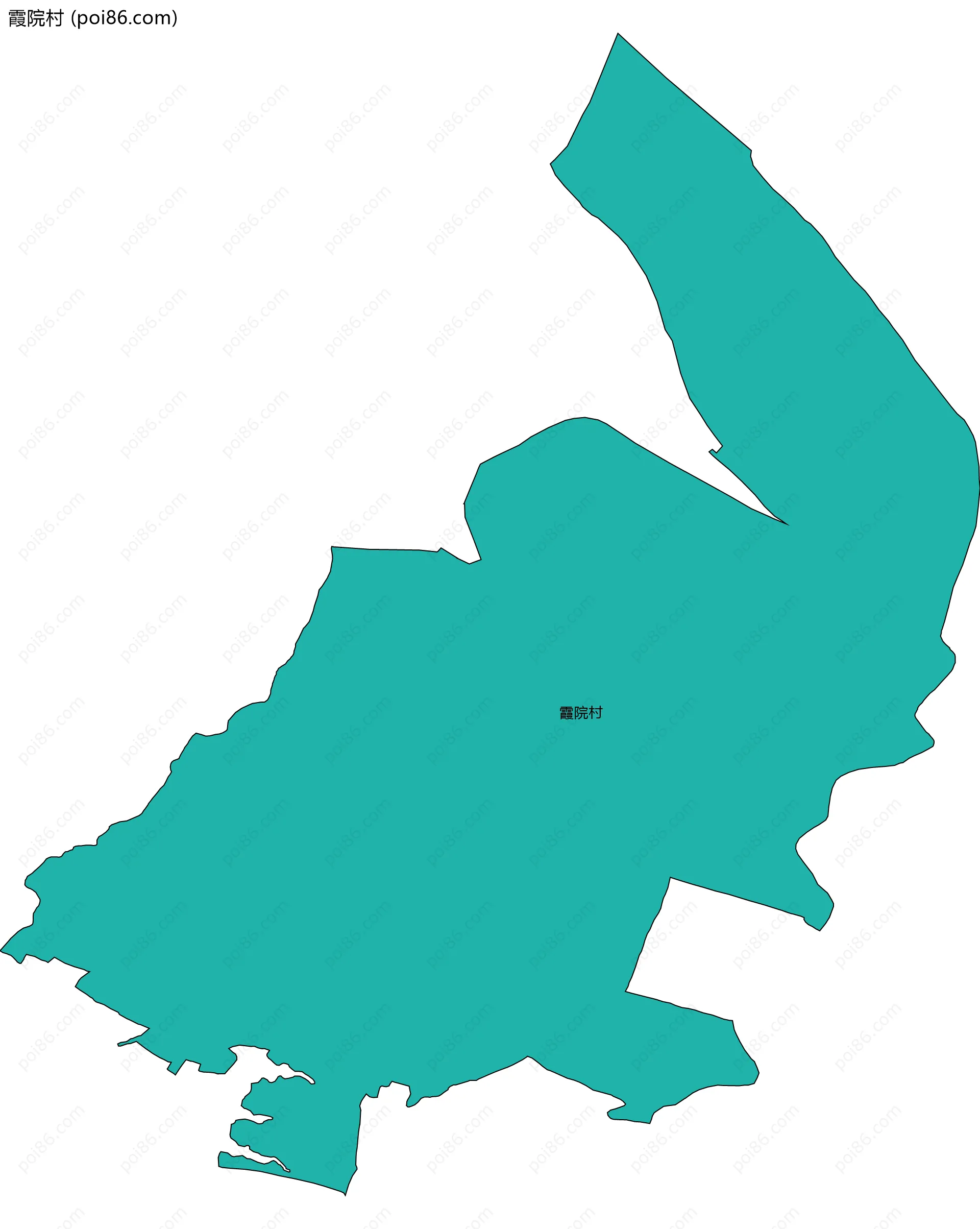 霞院村边界地图