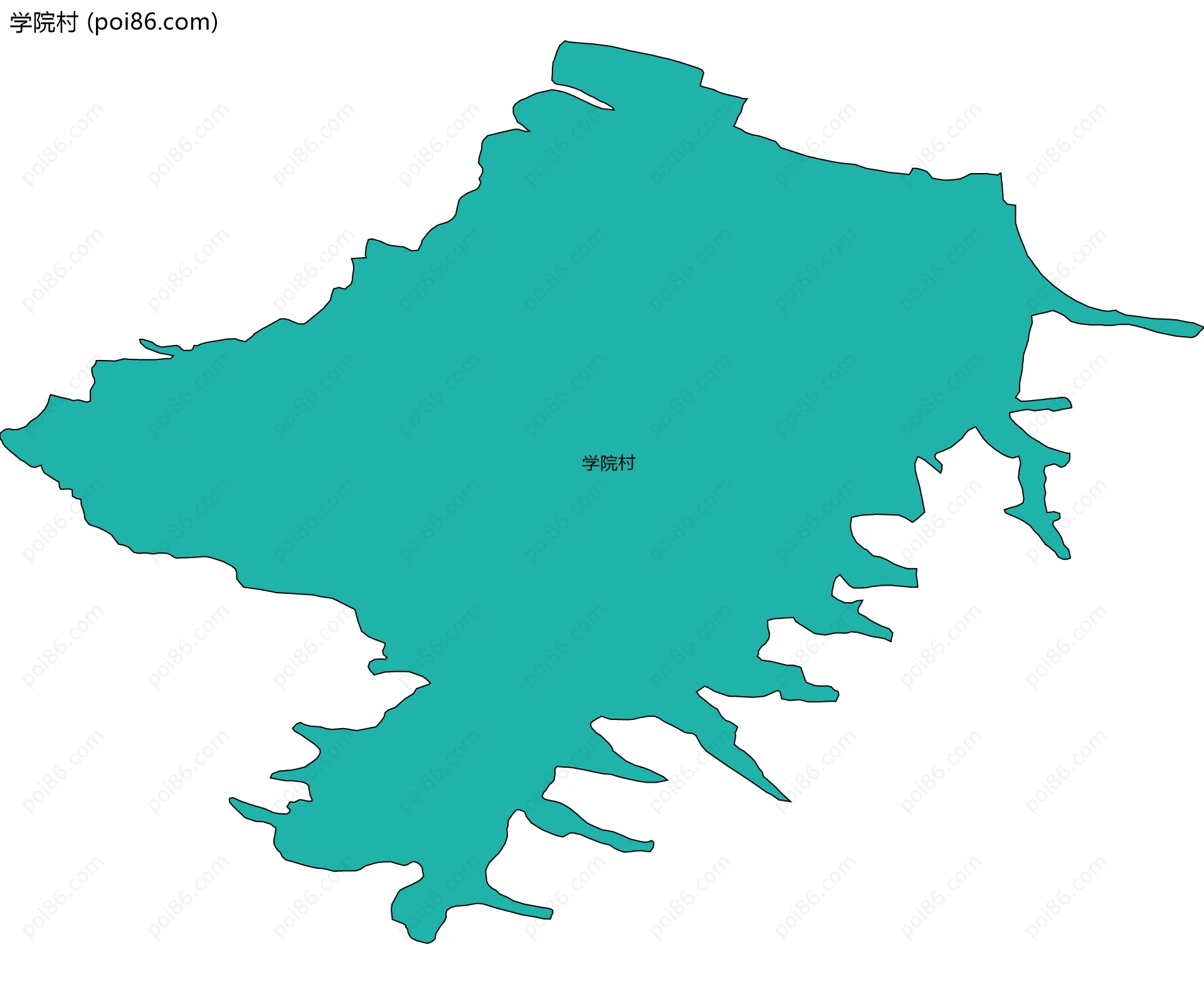 学院村边界地图