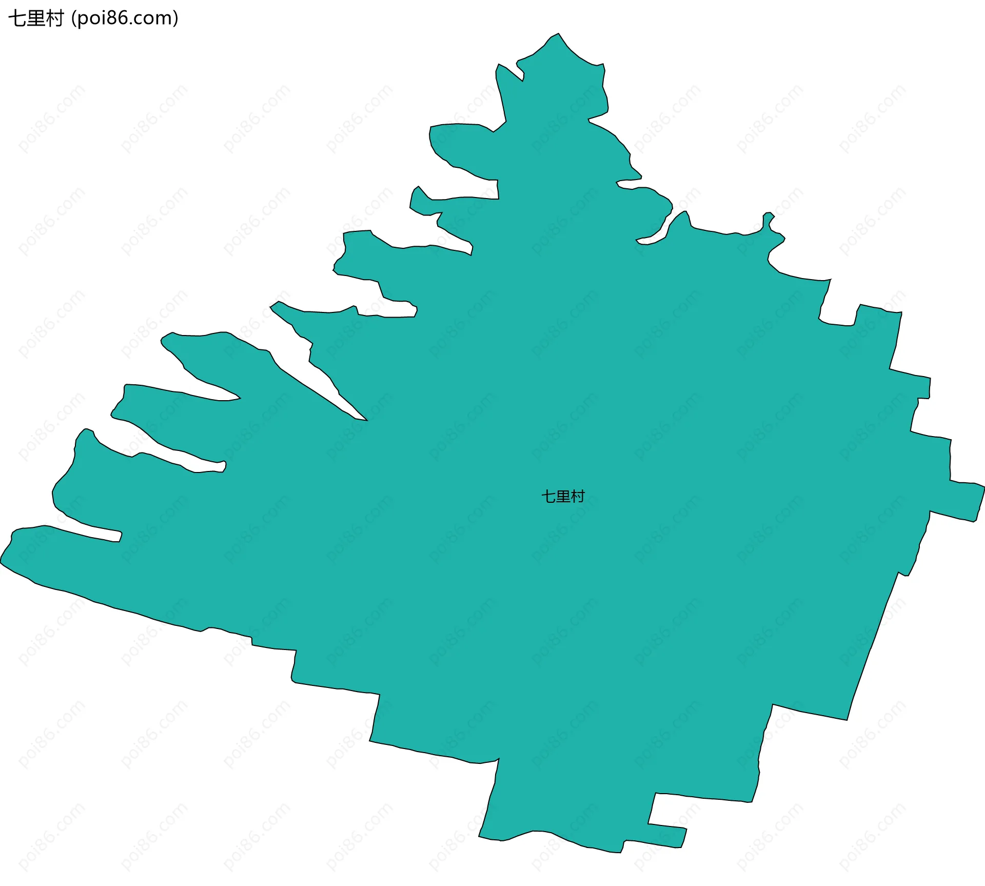 七里村边界地图