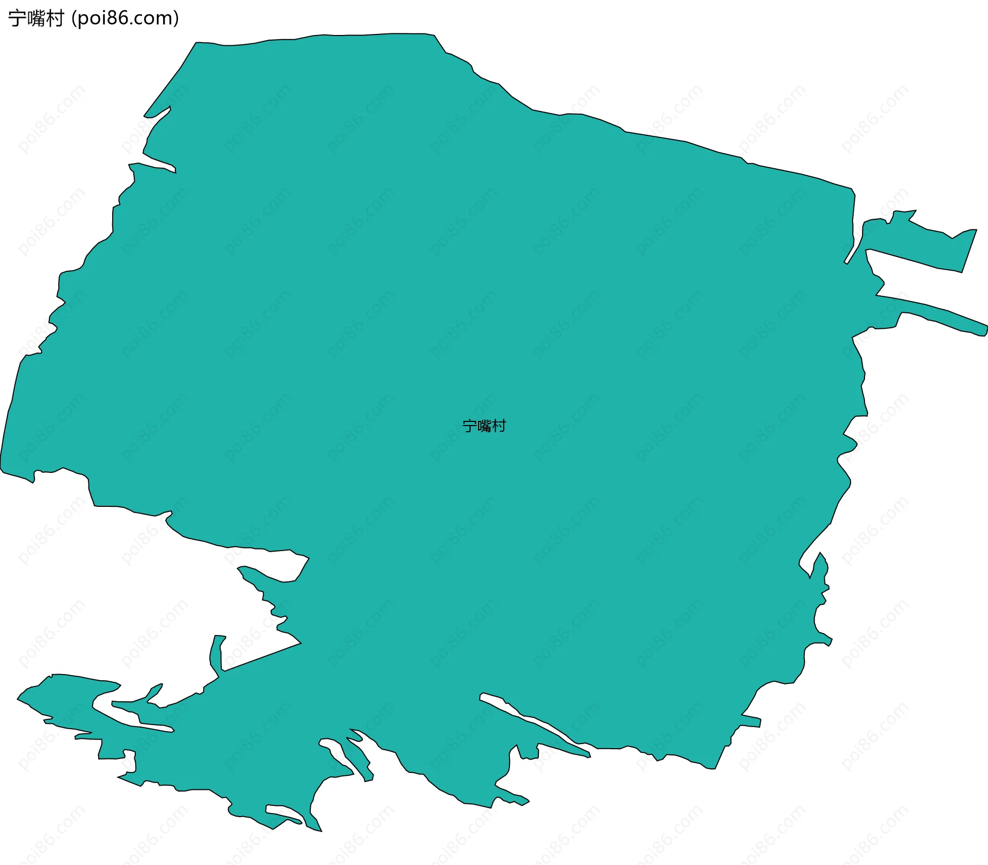 宁嘴村边界地图