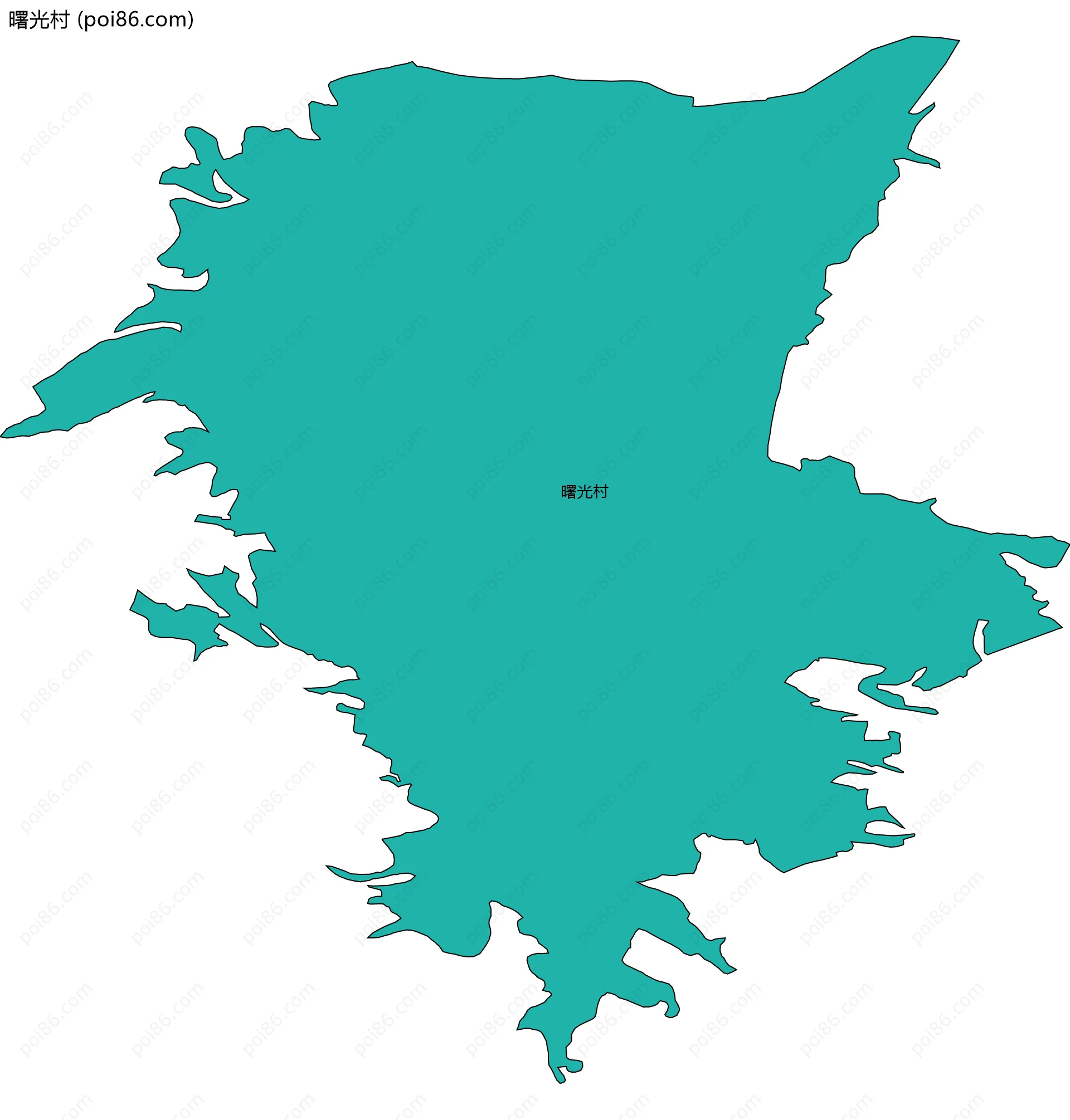 曙光村边界地图