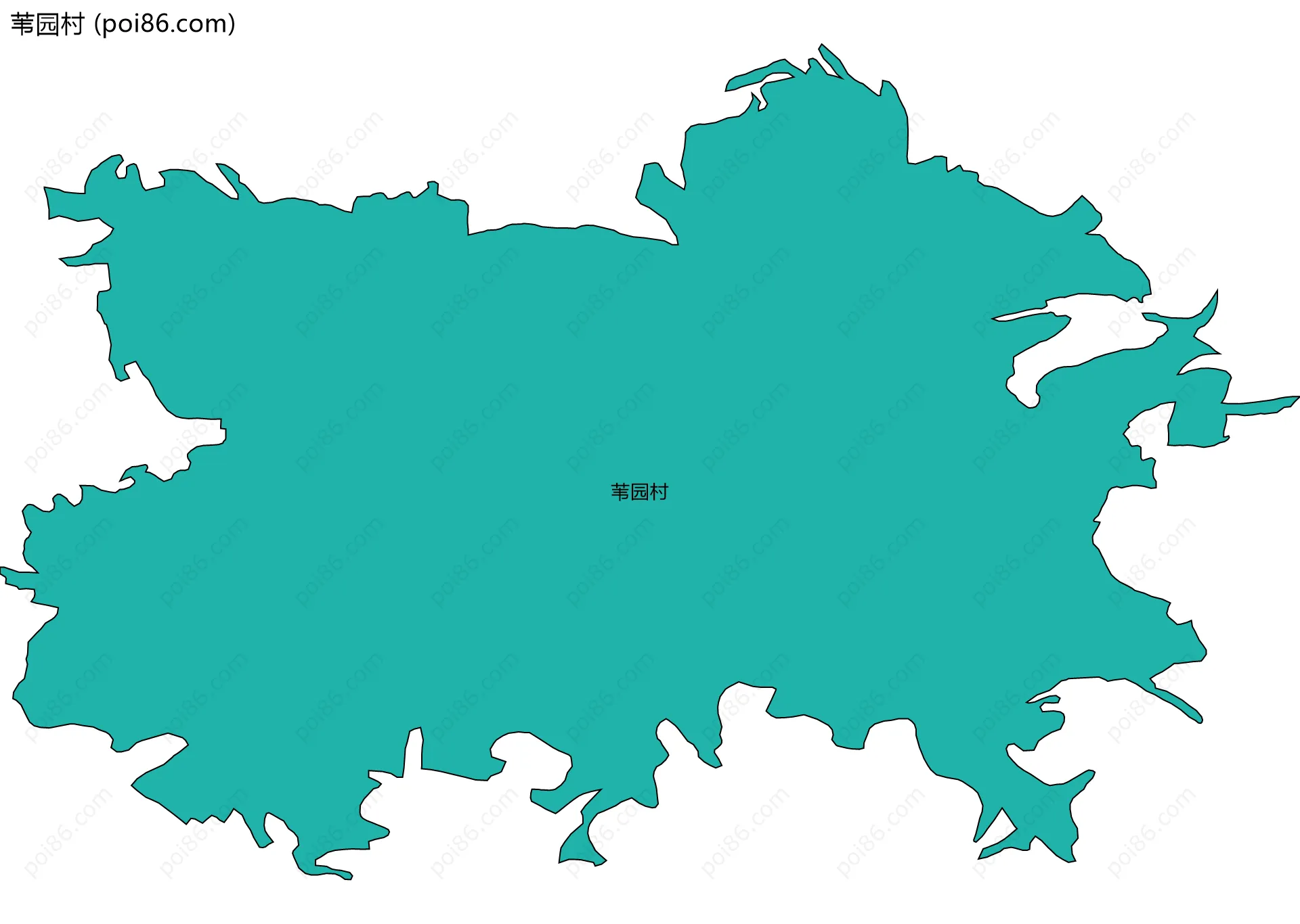 苇园村边界地图