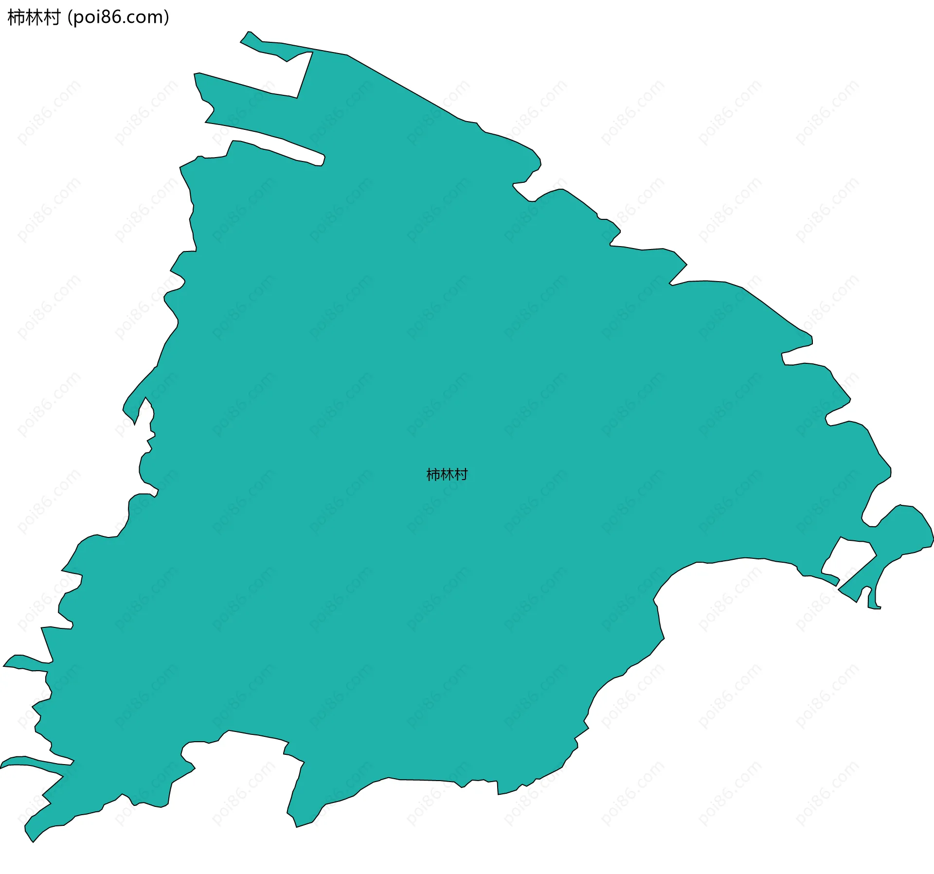 柿林村边界地图