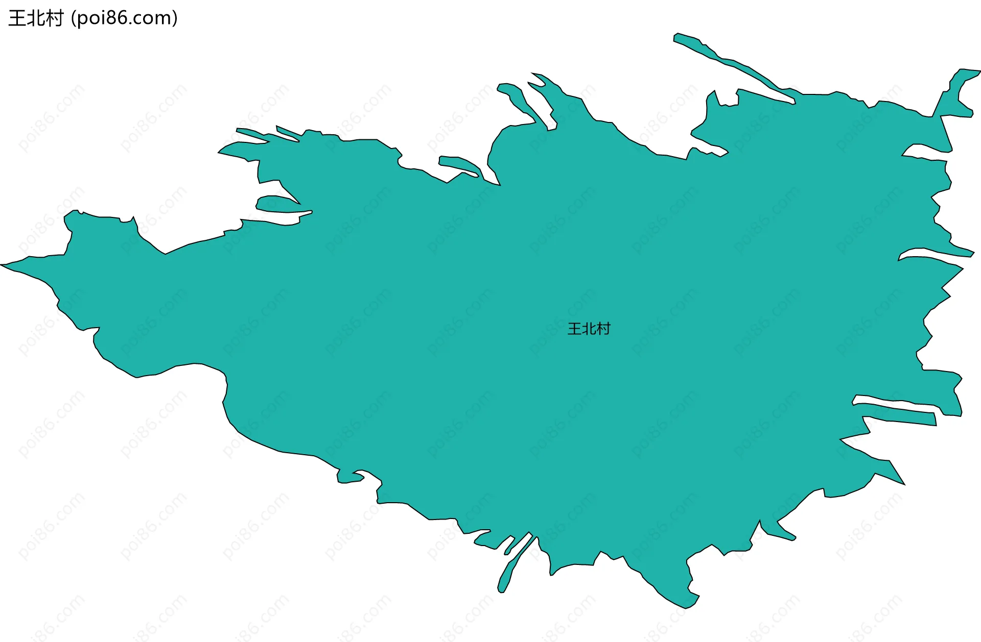 王北村边界地图