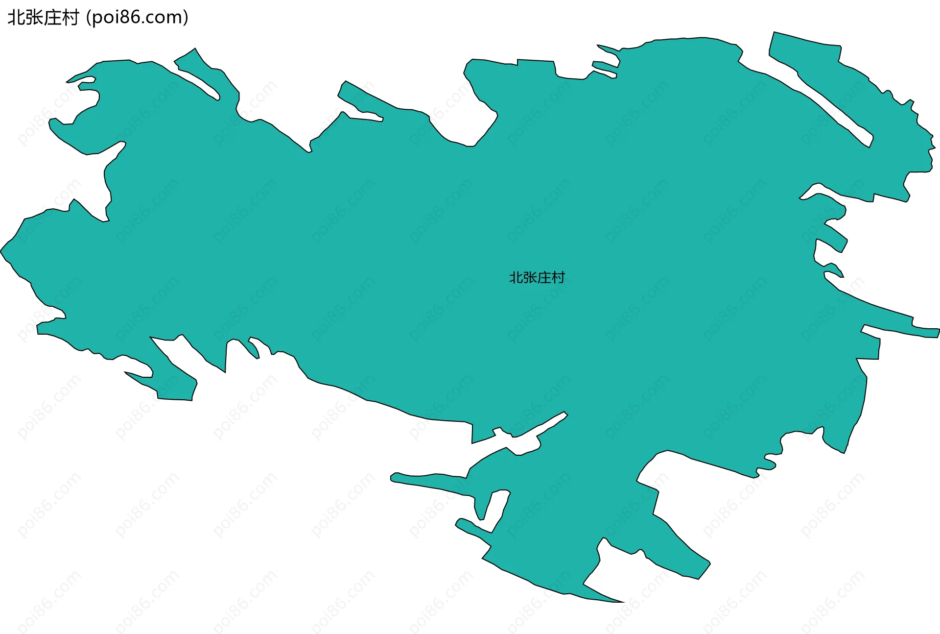 北张庄村边界地图