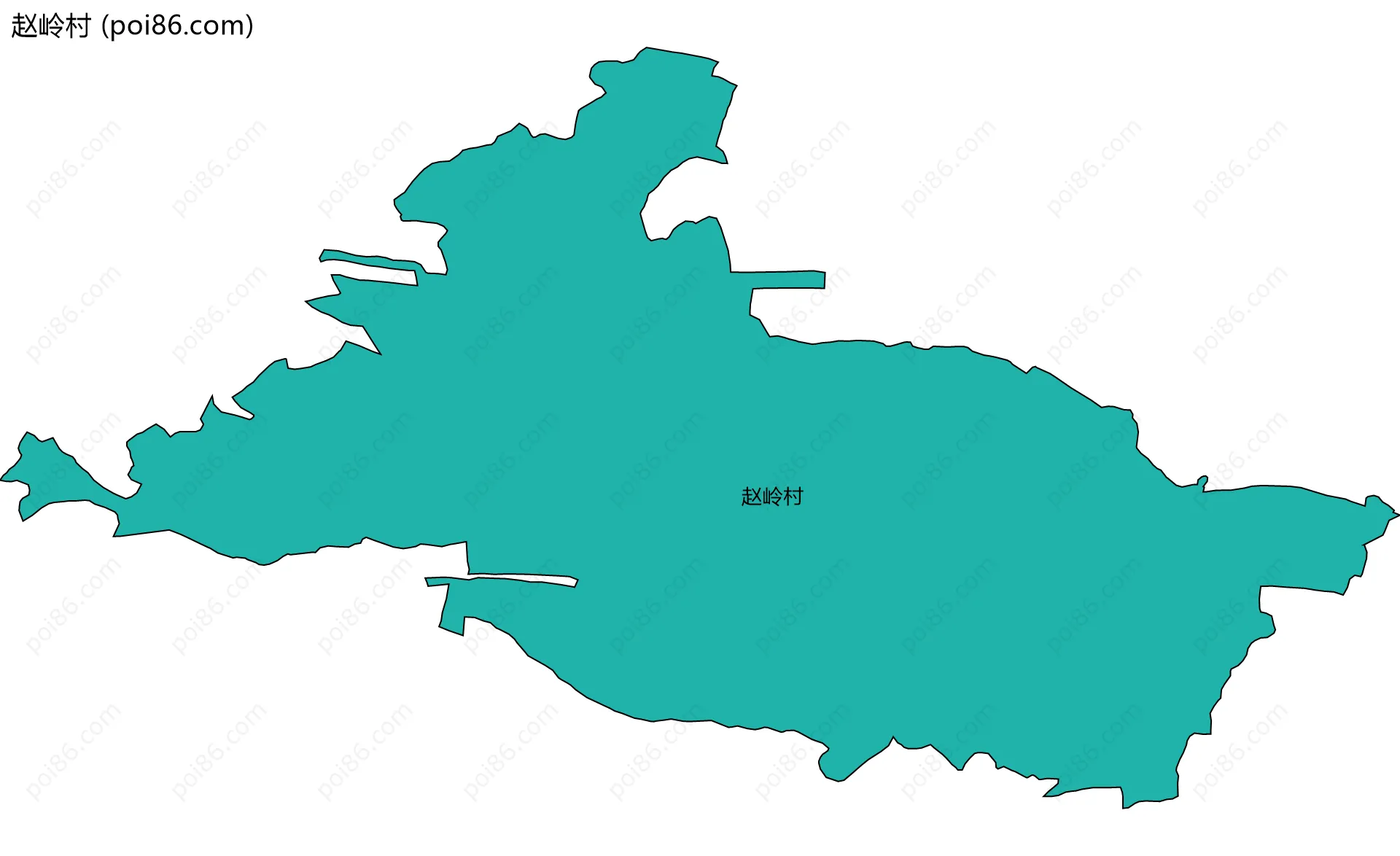 赵岭村边界地图