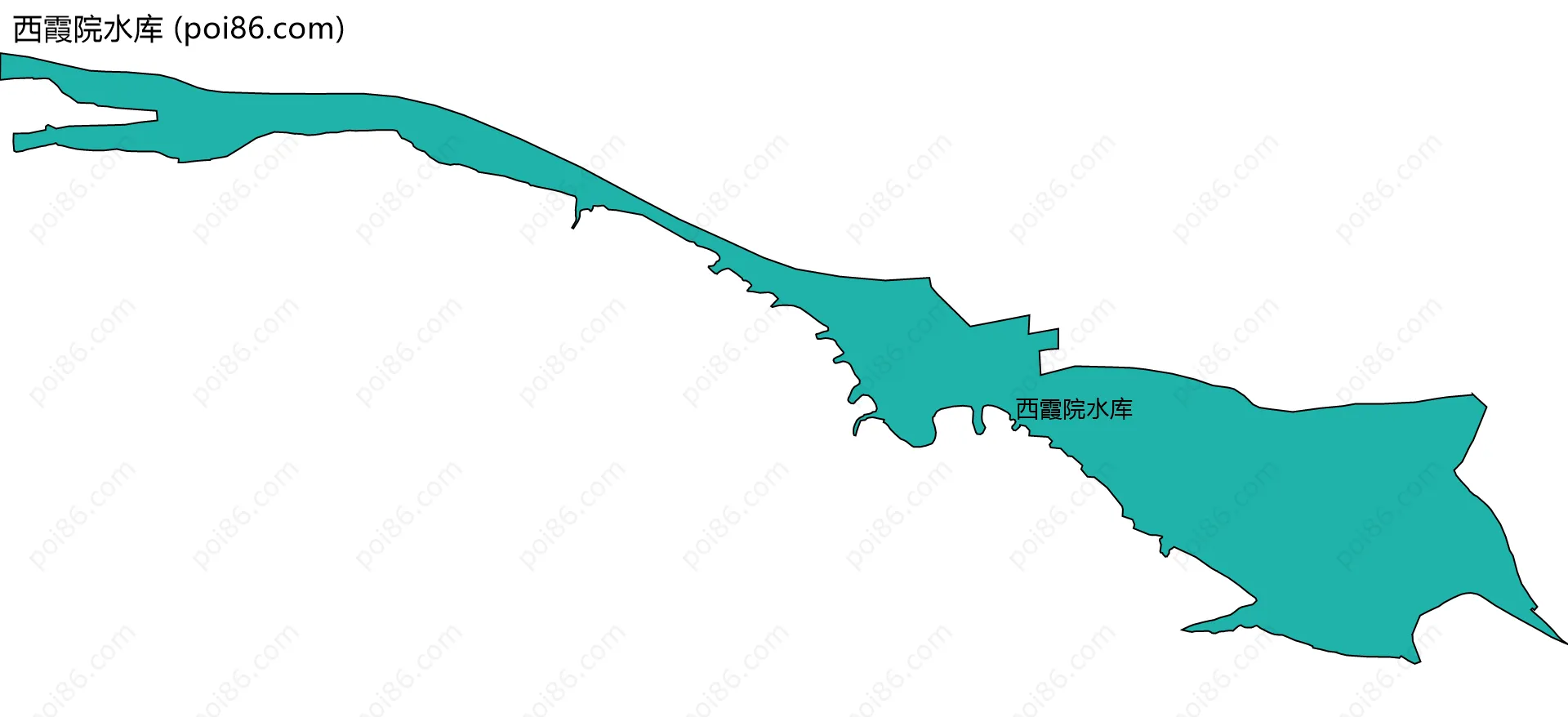 西霞院水库边界地图