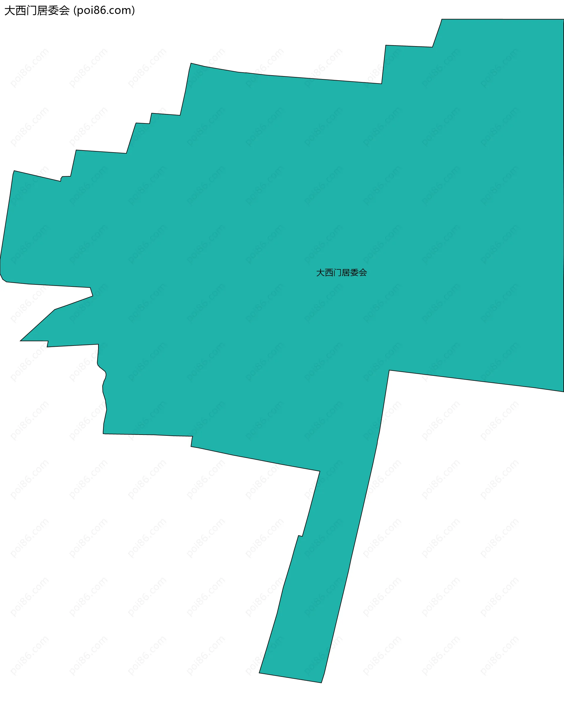 大西门居委会边界地图