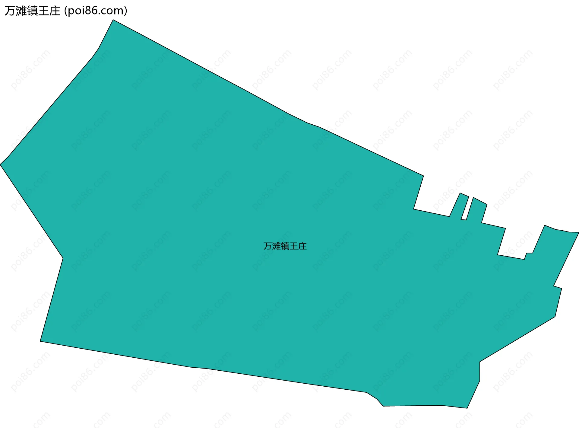 万滩镇王庄边界地图