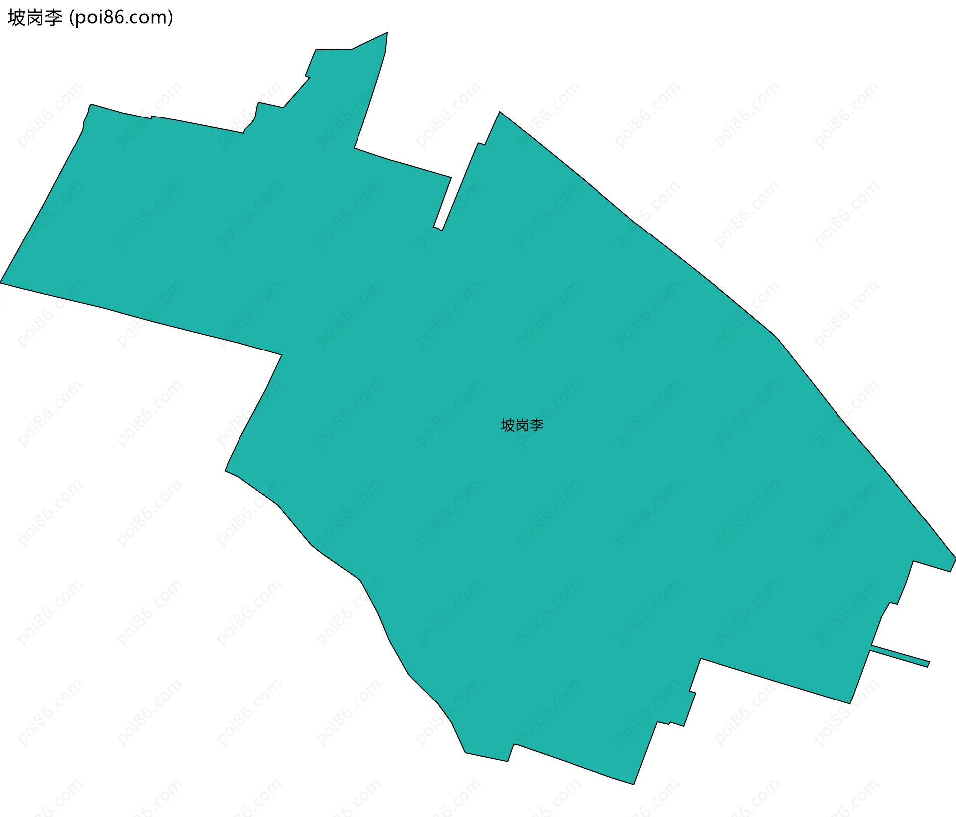 坡岗李边界地图